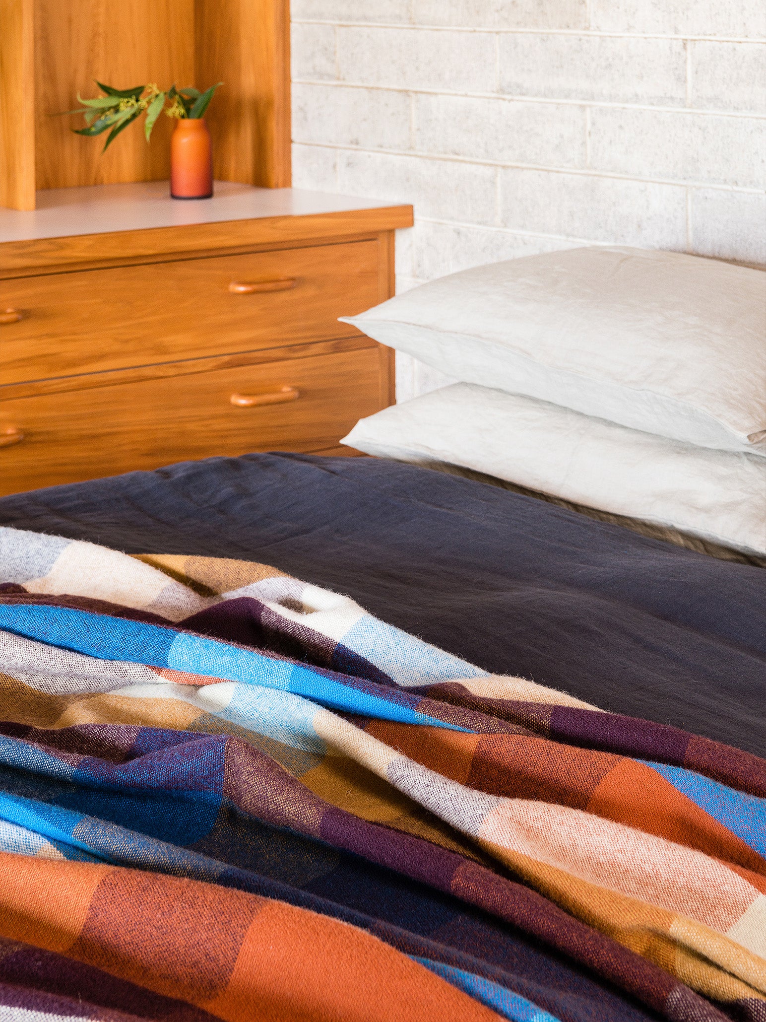 Cabin Wool Blanket Mulberry/Multi / 150x180cm
