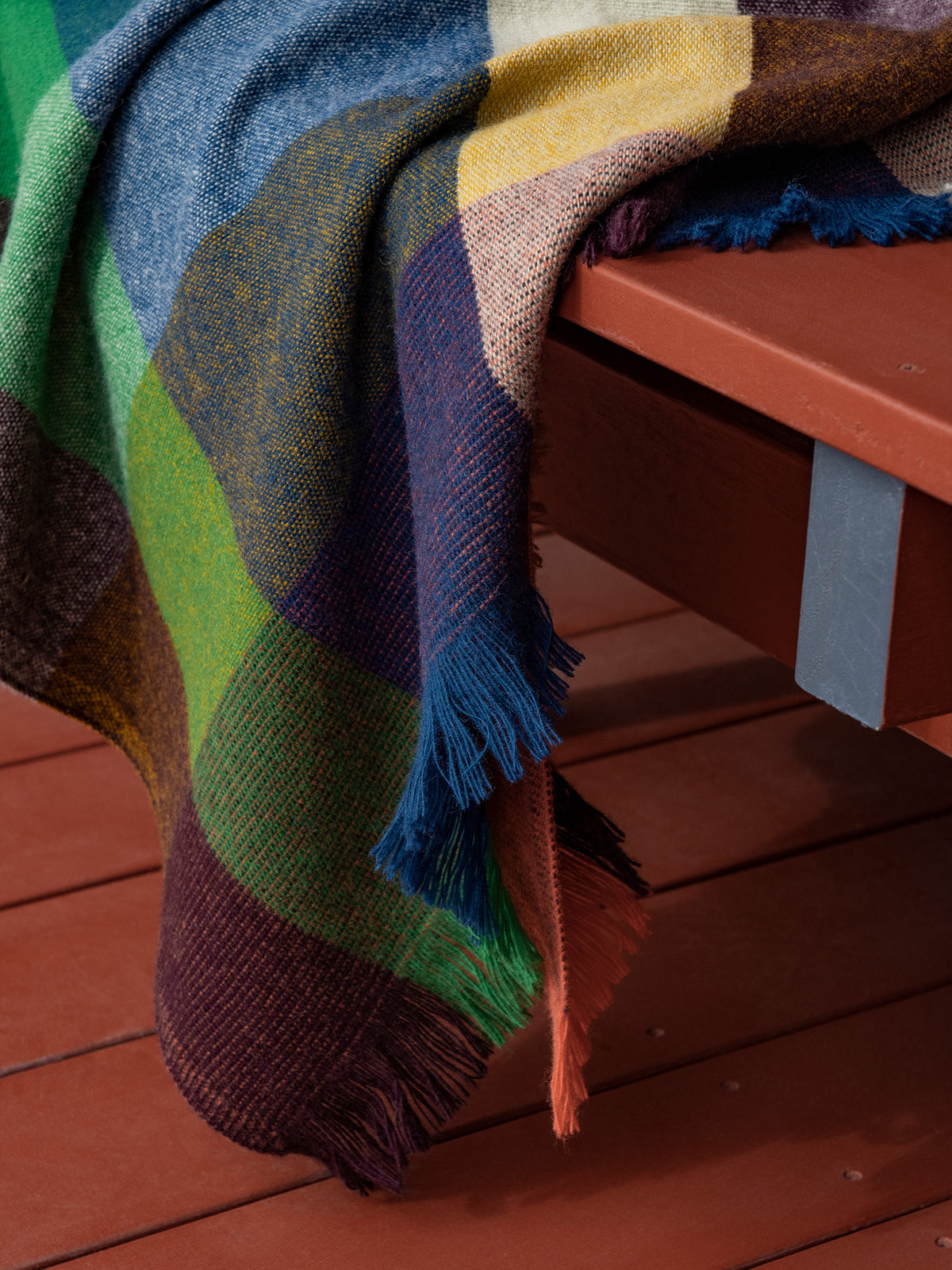 Cabin Wool Blanket Spirulina/Multi / 150x180cm