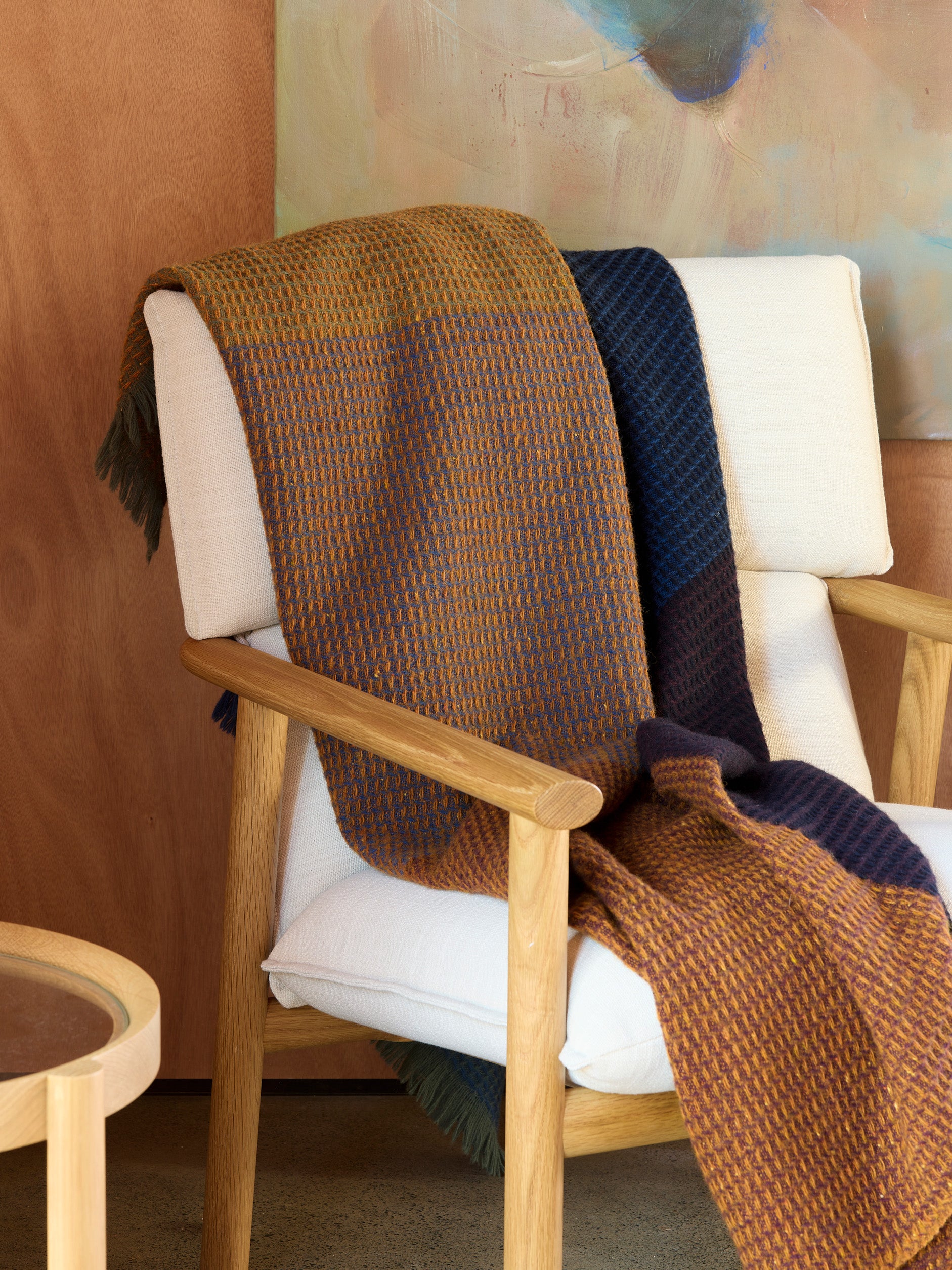 Waffle Wool Blanket Multi / 150x180cm