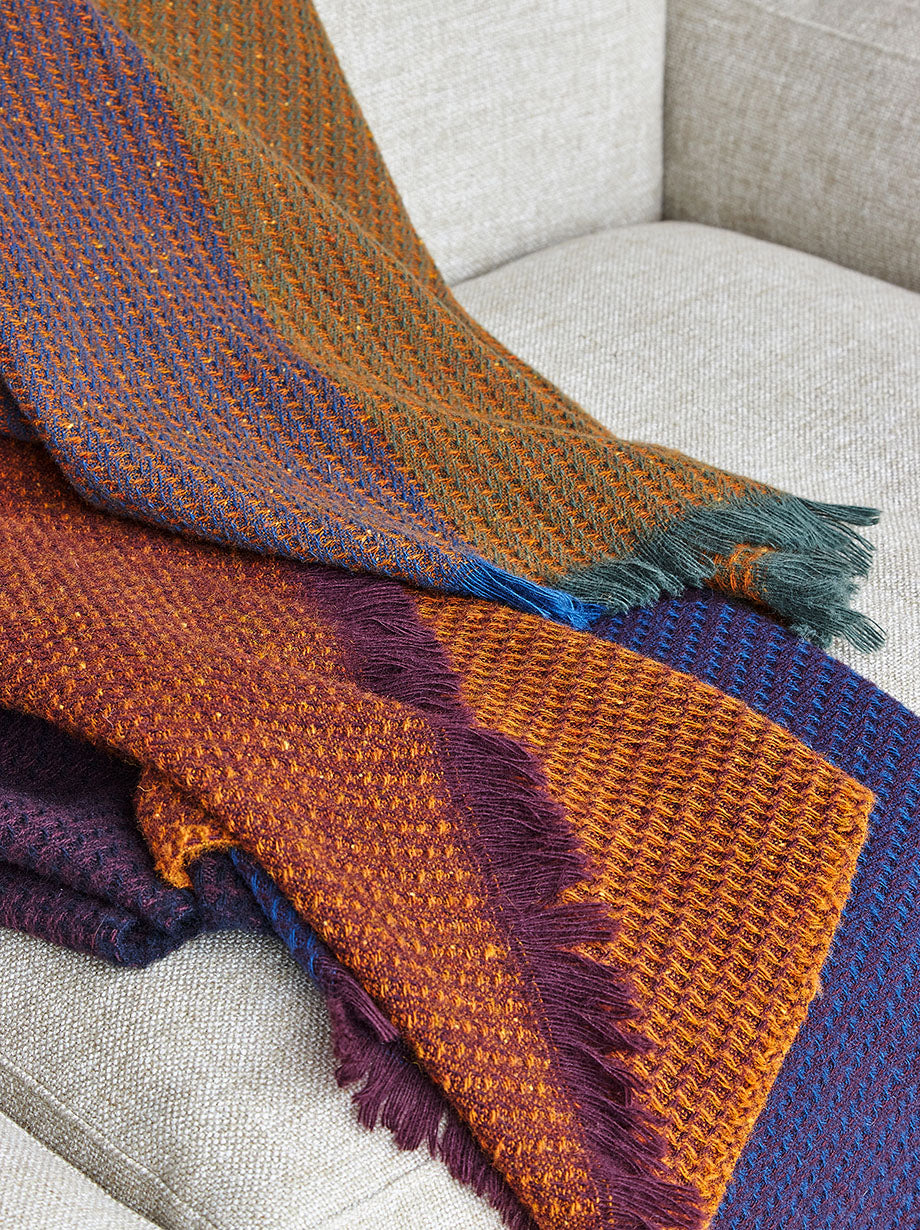 Waffle Wool Blanket Multi / 150x180cm