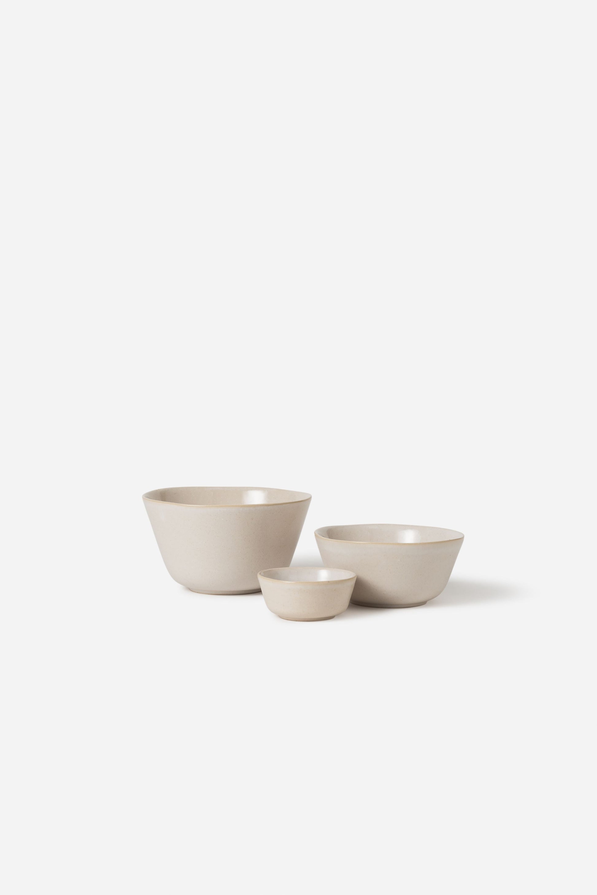 Finch Cereal Bowl Set/4 White/Natural / Large