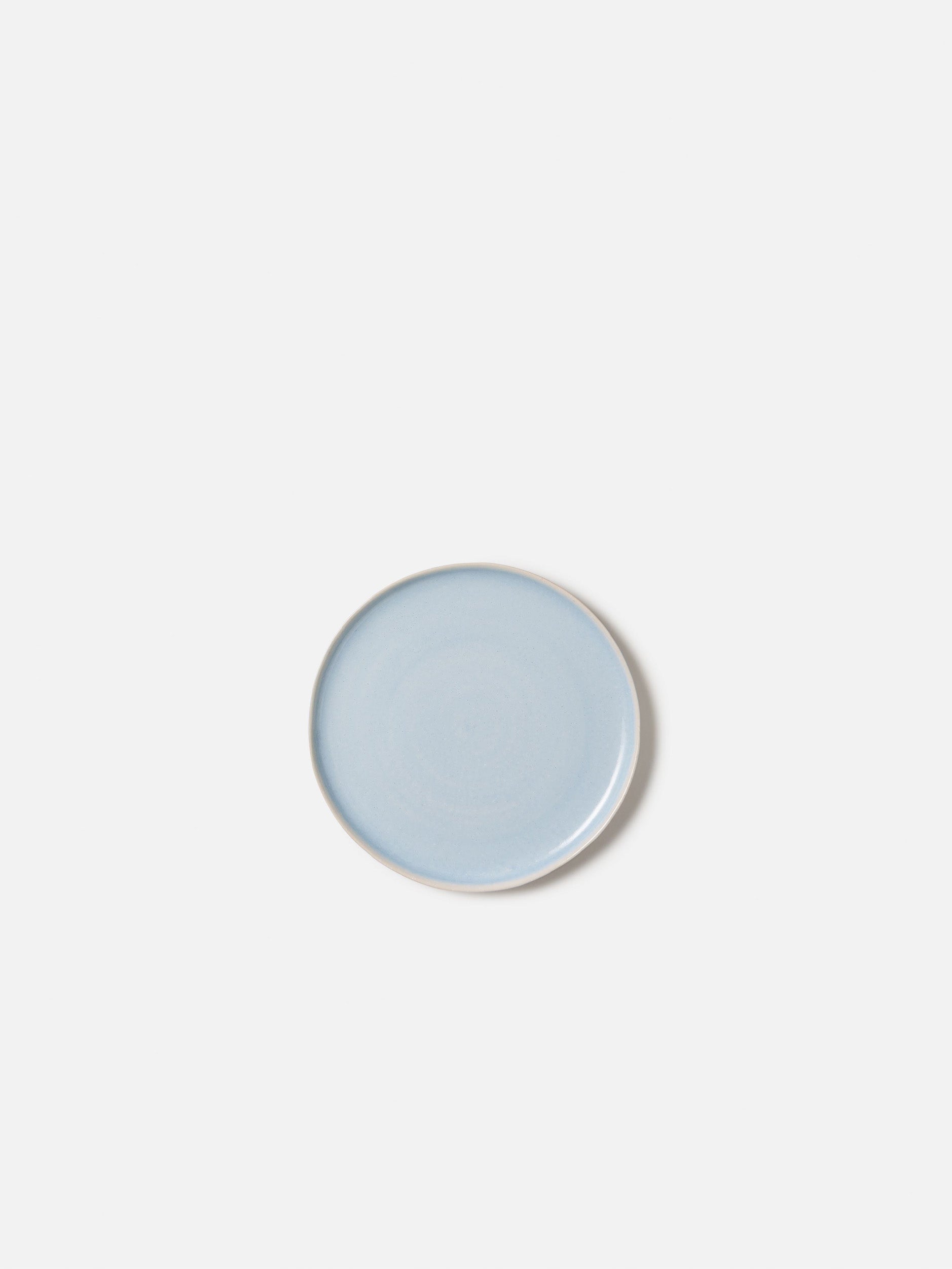 Finch Side Plate Set/4 Blue/Natural / 22cmdia