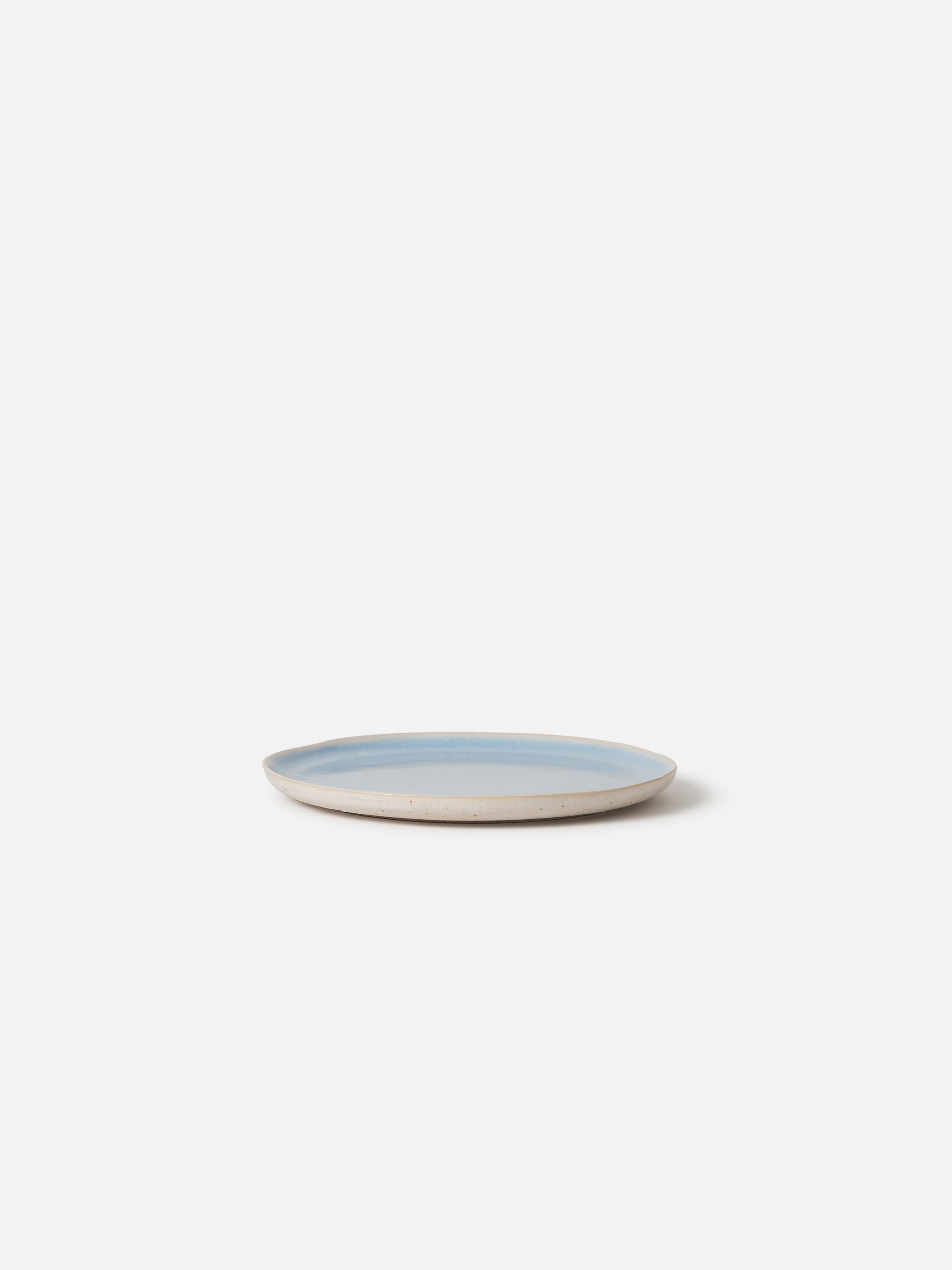 Finch Side Plate Set/4 Blue/Natural / 22cmdia