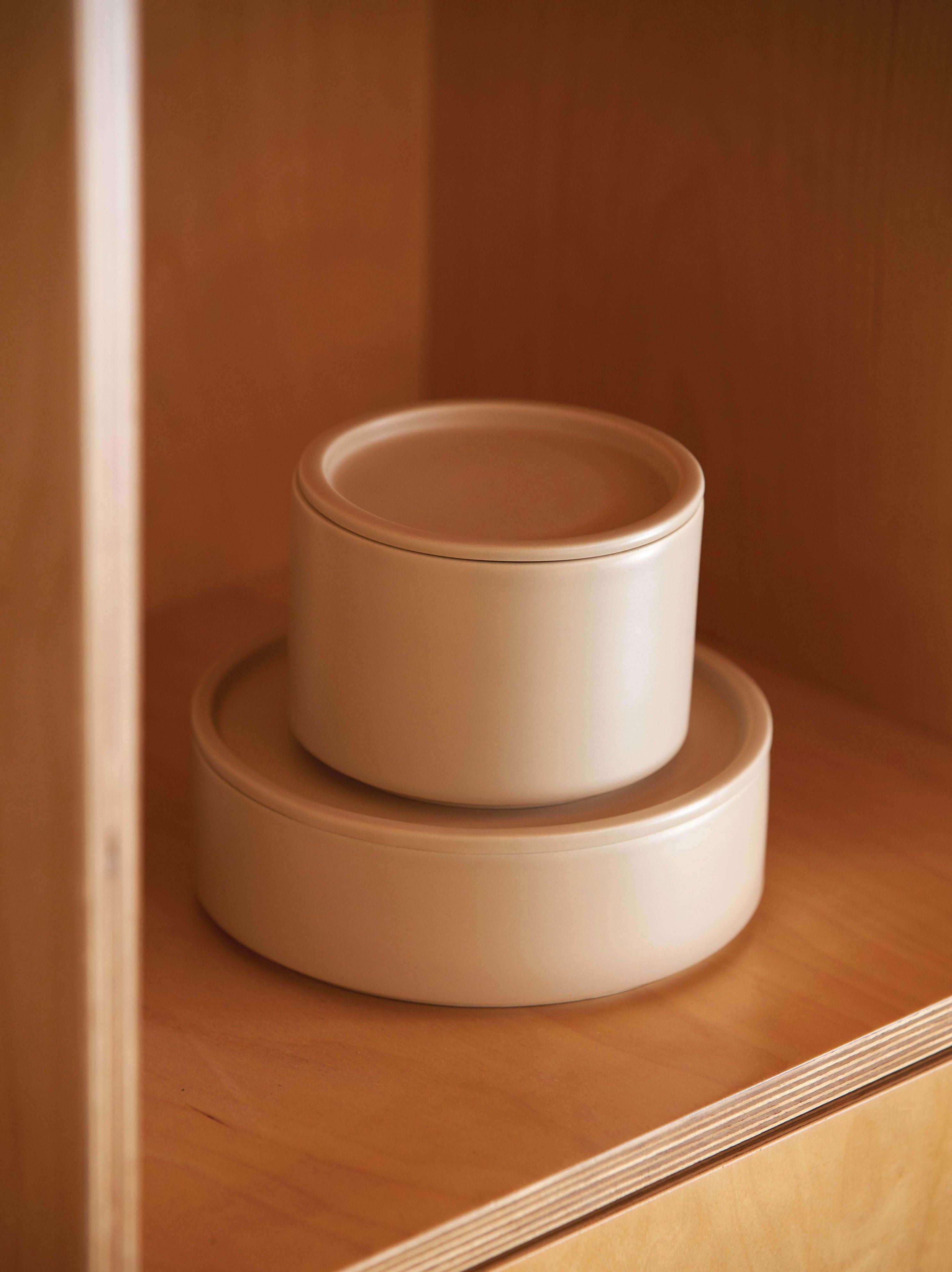 Bower Ceramic Canister Oat / Large