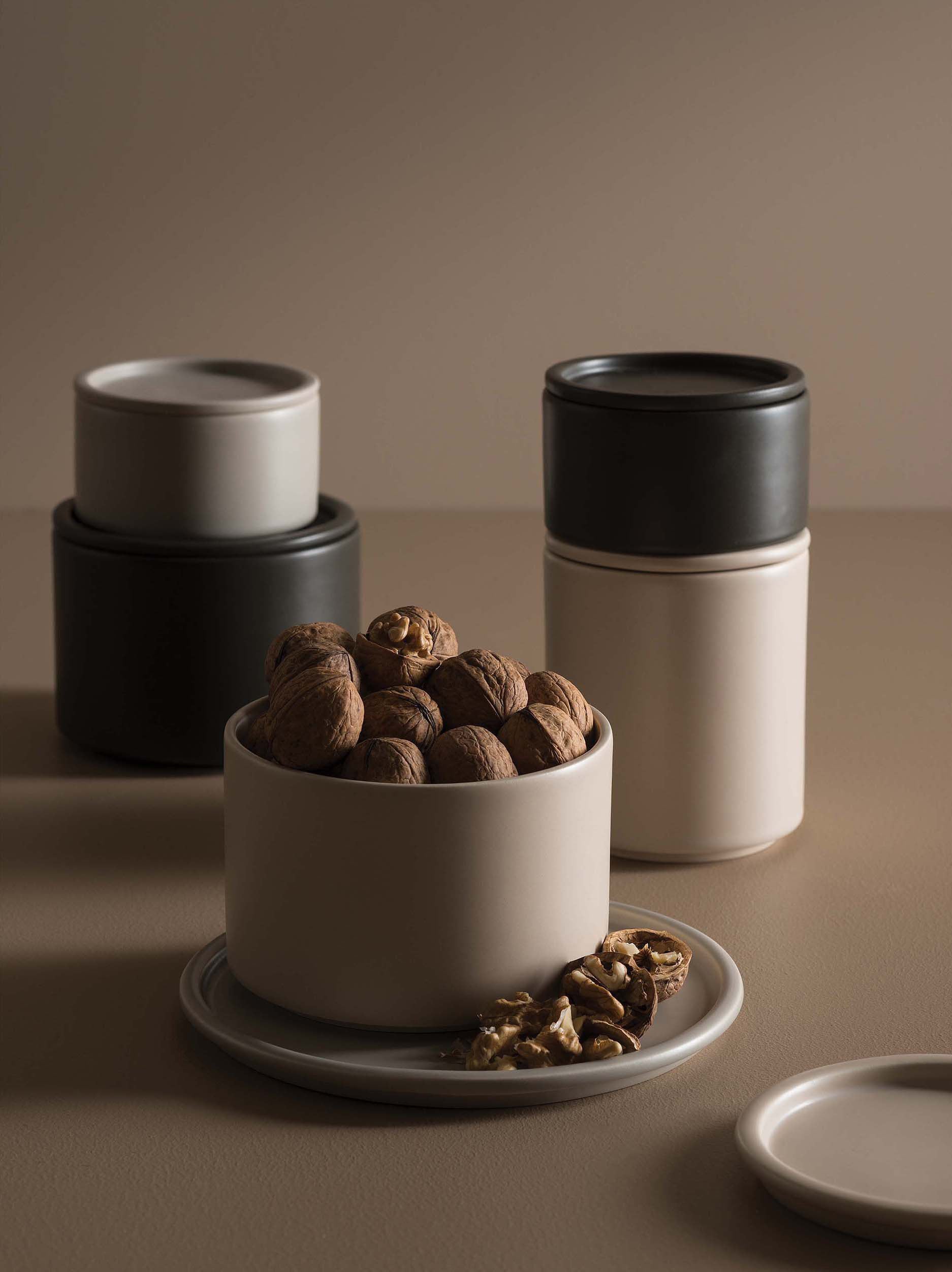 Bower Ceramic Canister Oat / Medium
