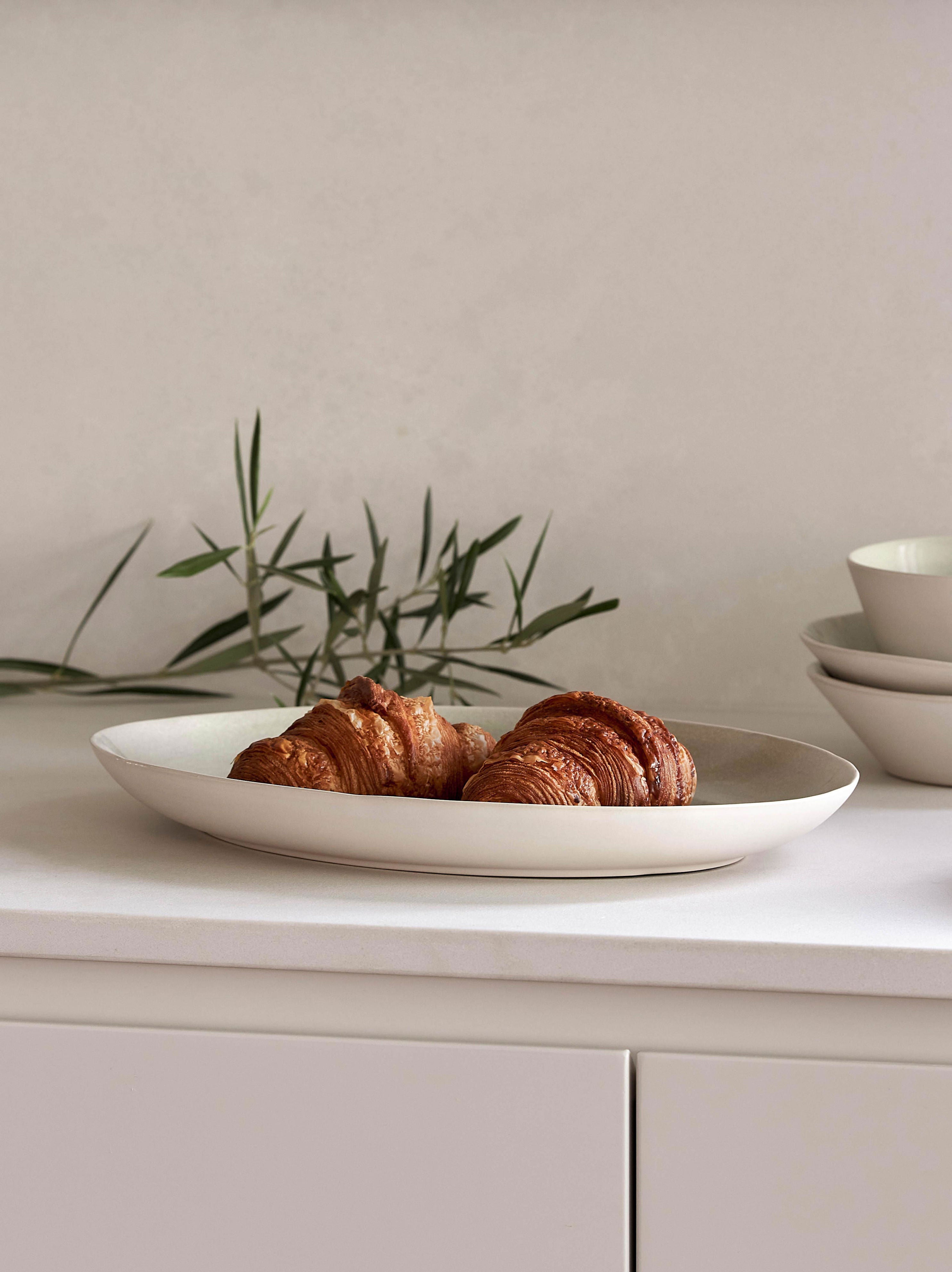 Finch Oval Platter Green/Natural / One Size