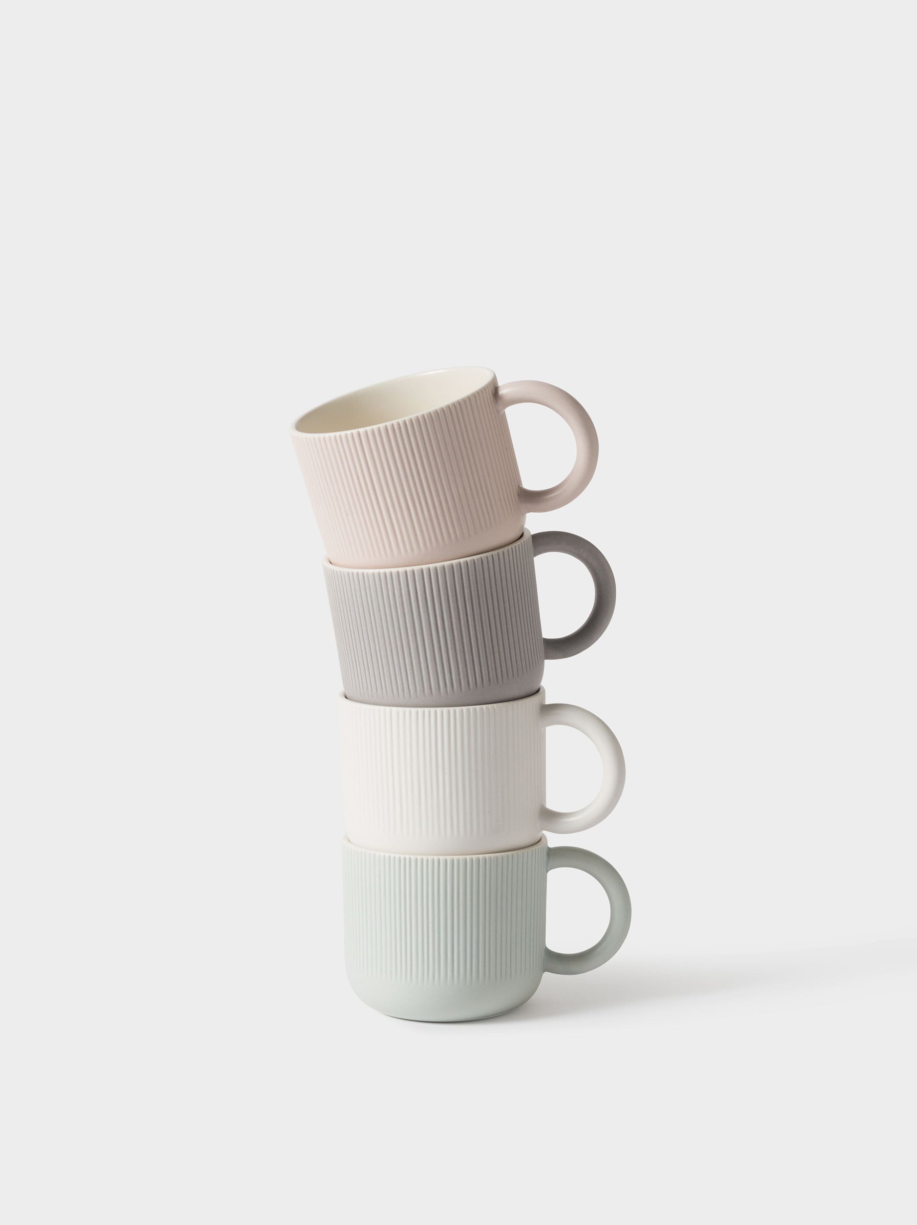Cafe Mug Set of 4 Grey / 300ml