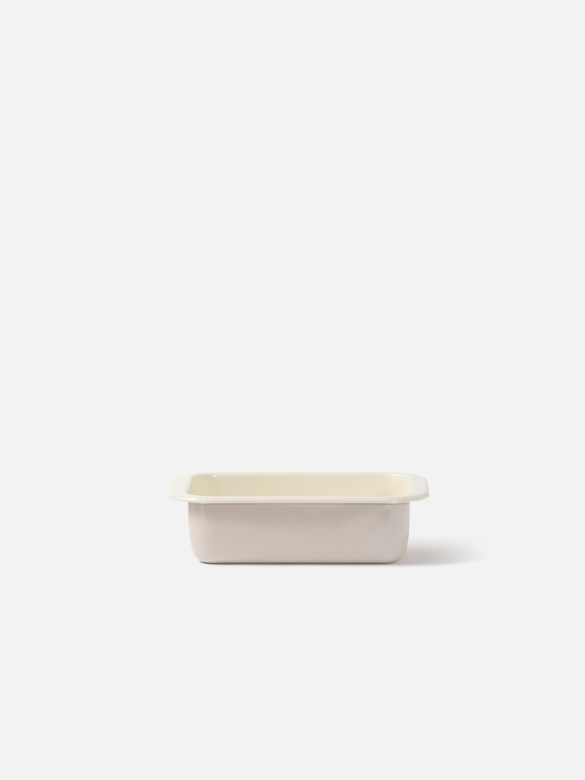 Enamel Baking Tray Light Grey/Cream / Small