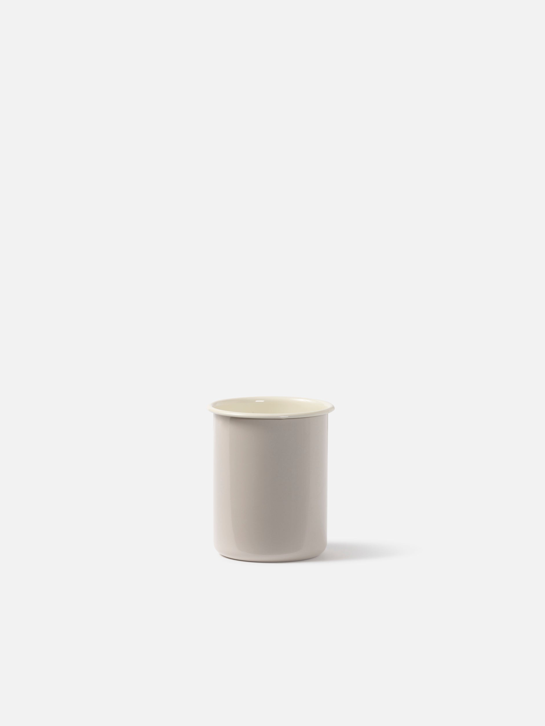 Enamel Utensil Holder Light Grey/Cream / Large