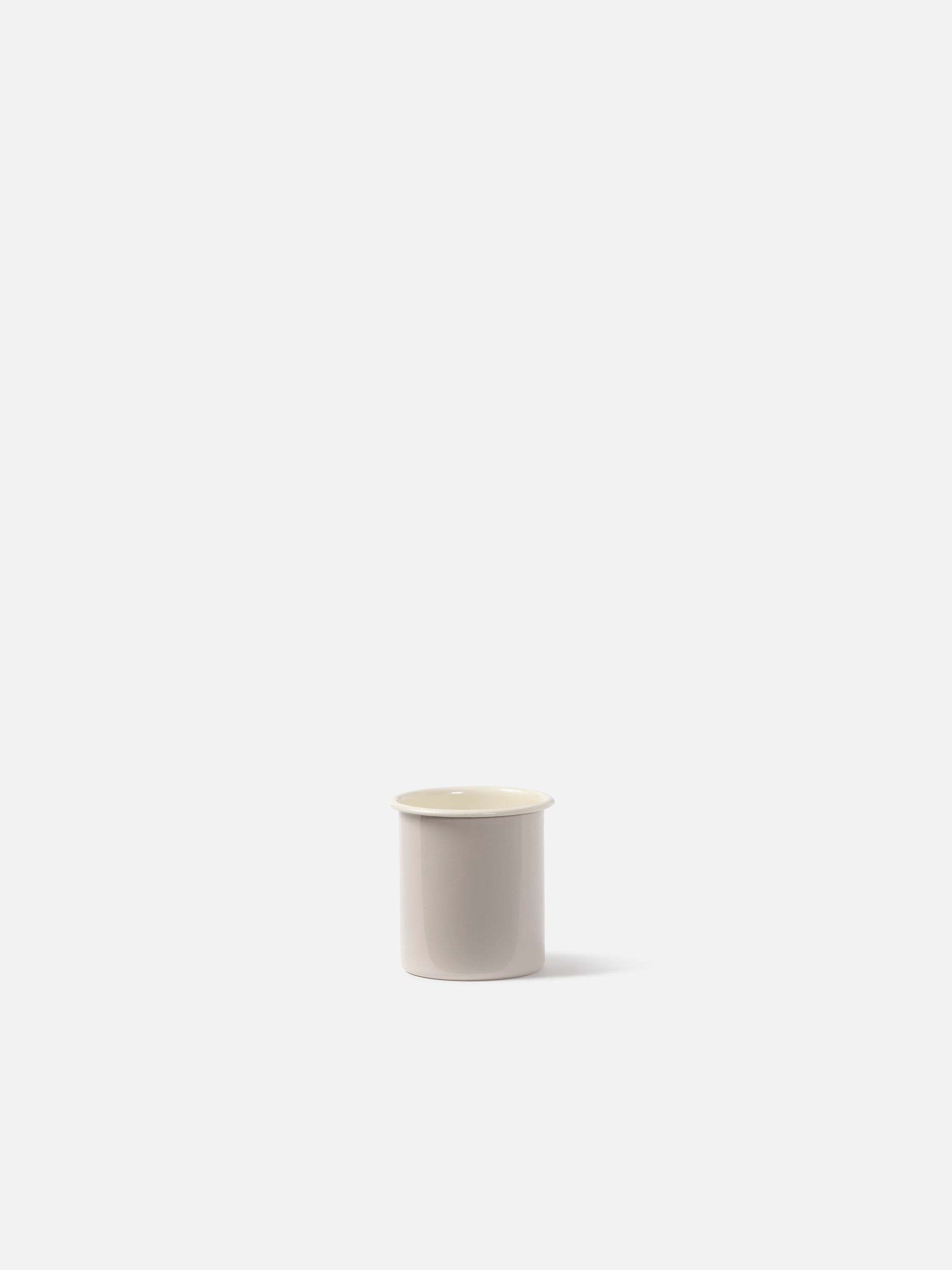 Enamel Utensil Holder Light Grey/Cream / Small