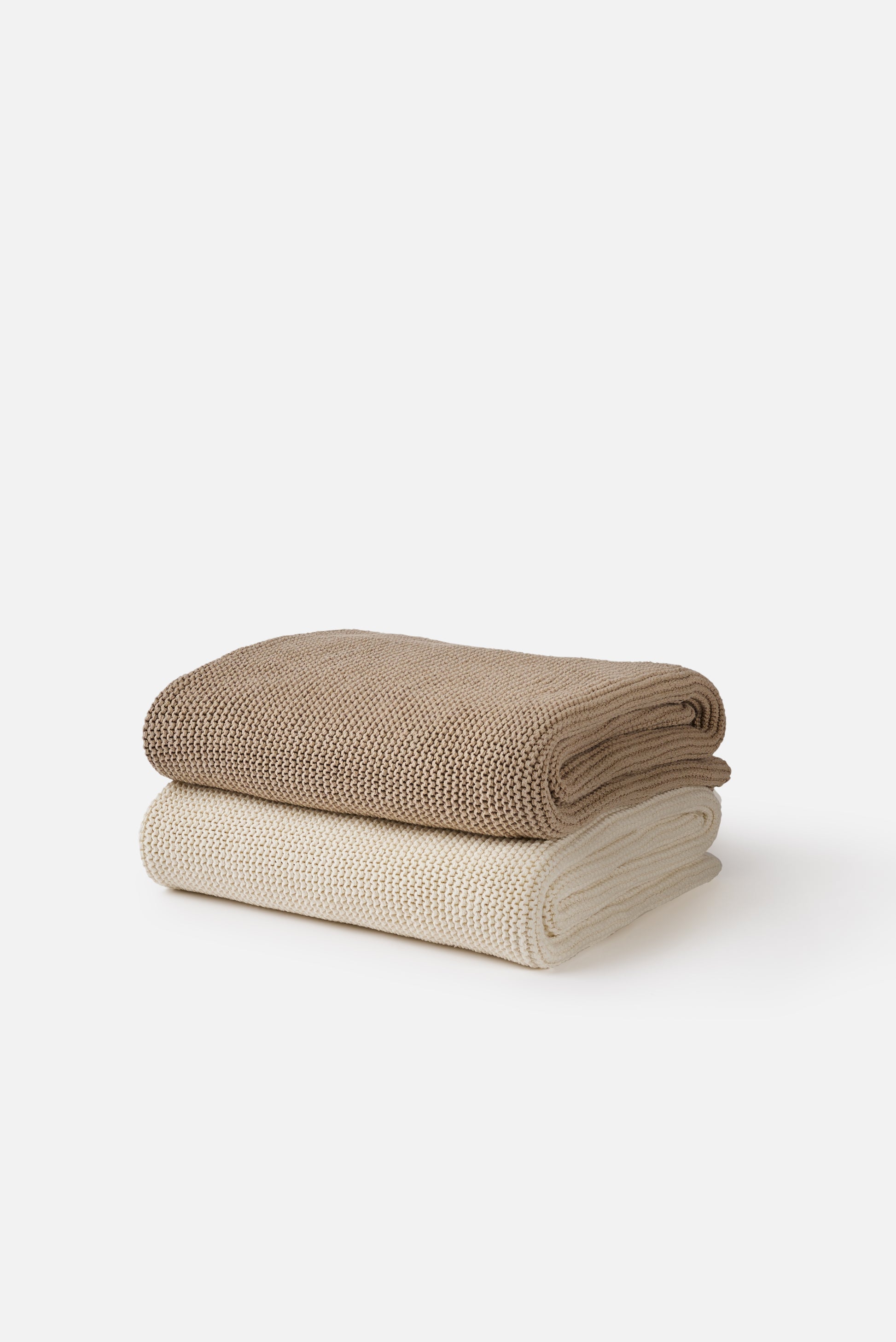 Purl Knit Throw Beige / 180x140cm