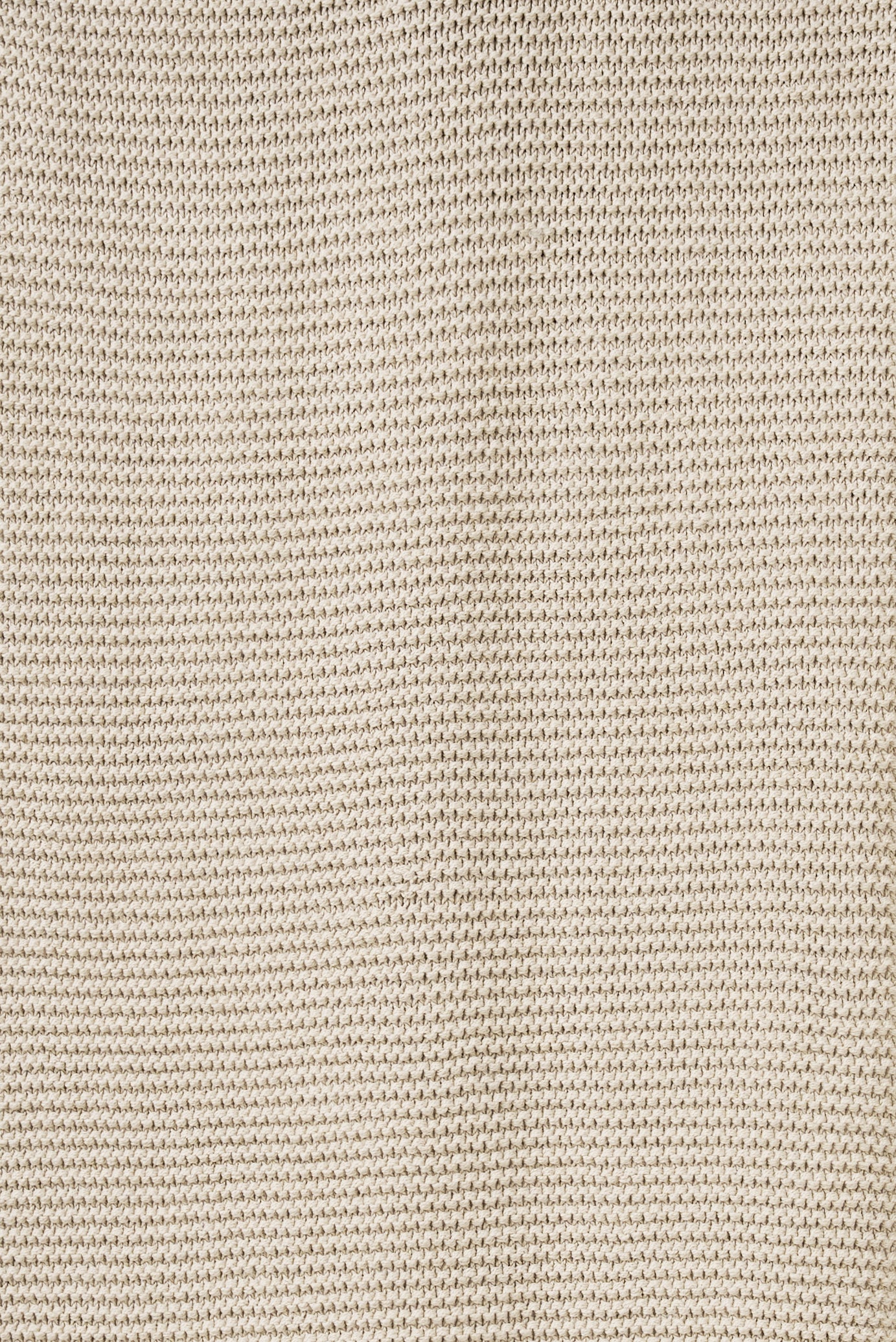 Purl Knit Throw Ivory / 180x140cm
