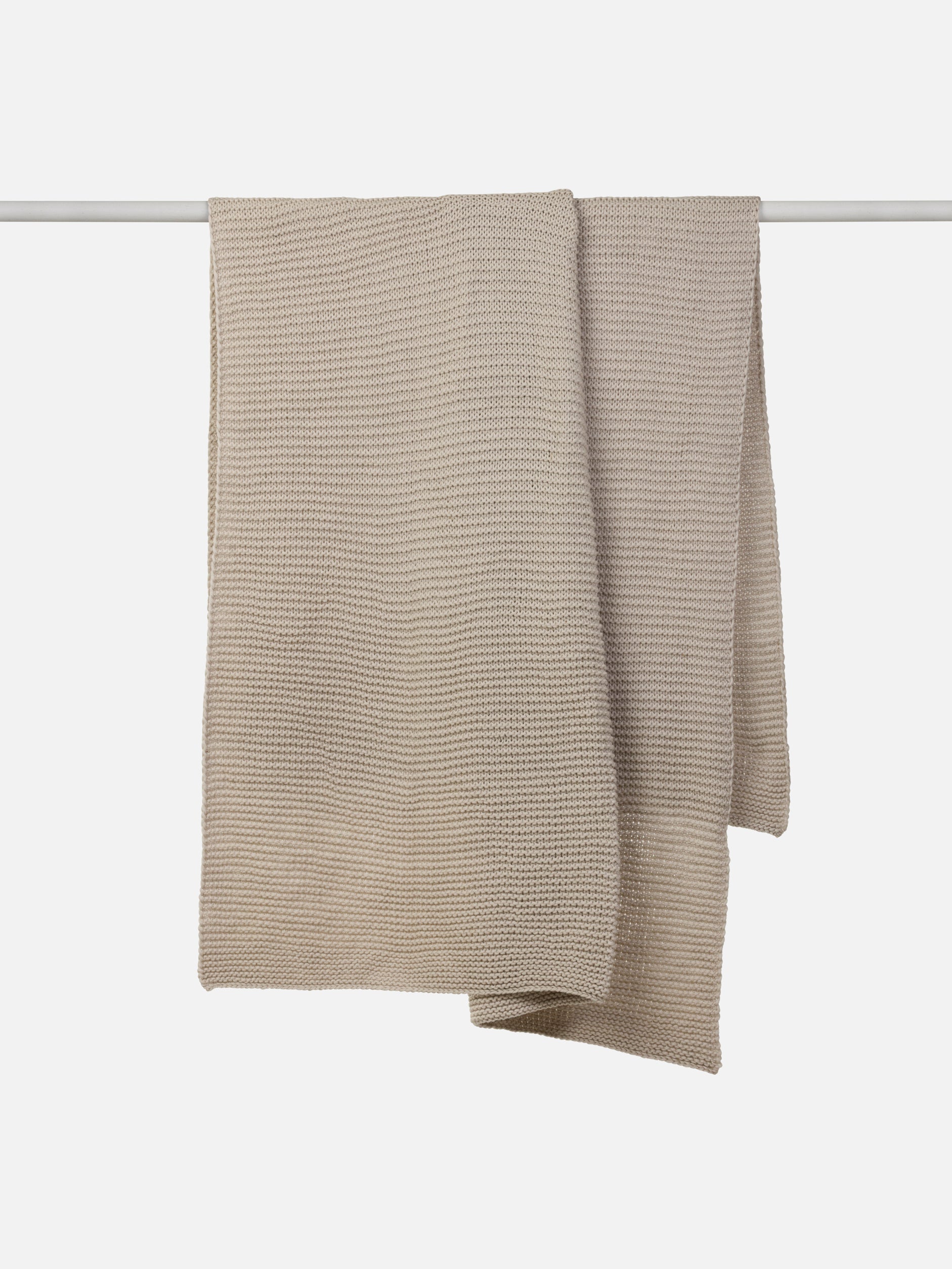Wool Purl Knit Throw Bone / 140x180cm