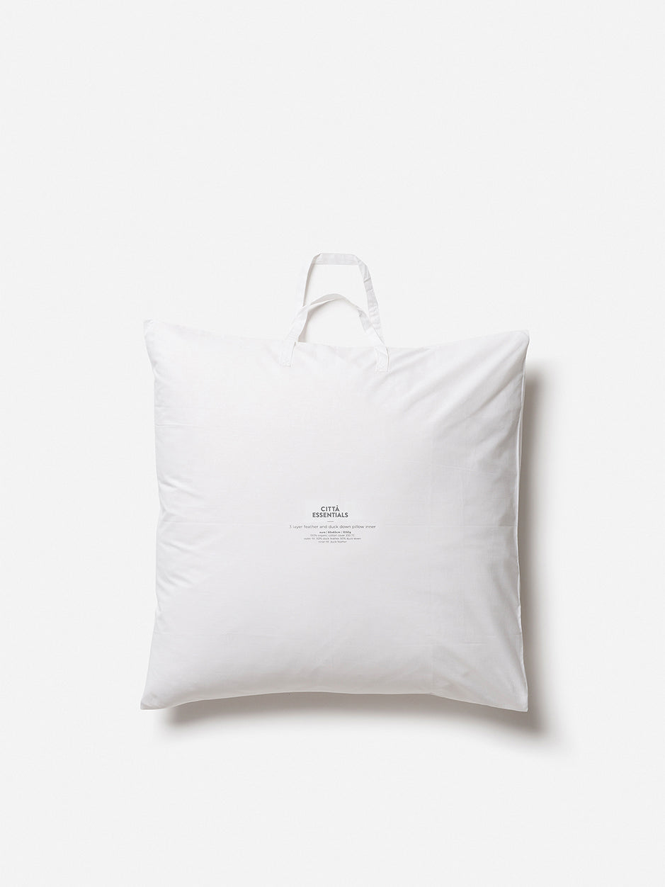 Feather & Duck Down Pillow Inner 3 layer White / Euro