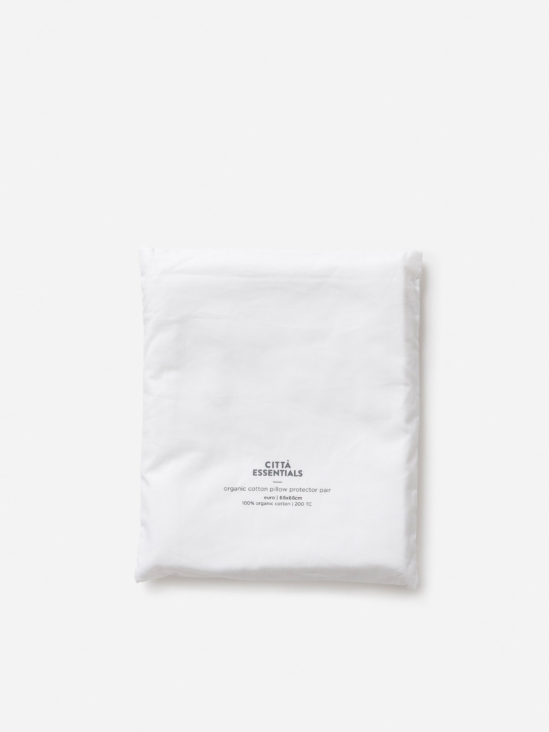 Organic Cotton Pillow Protector PR White / Euro Pillowcase Pair