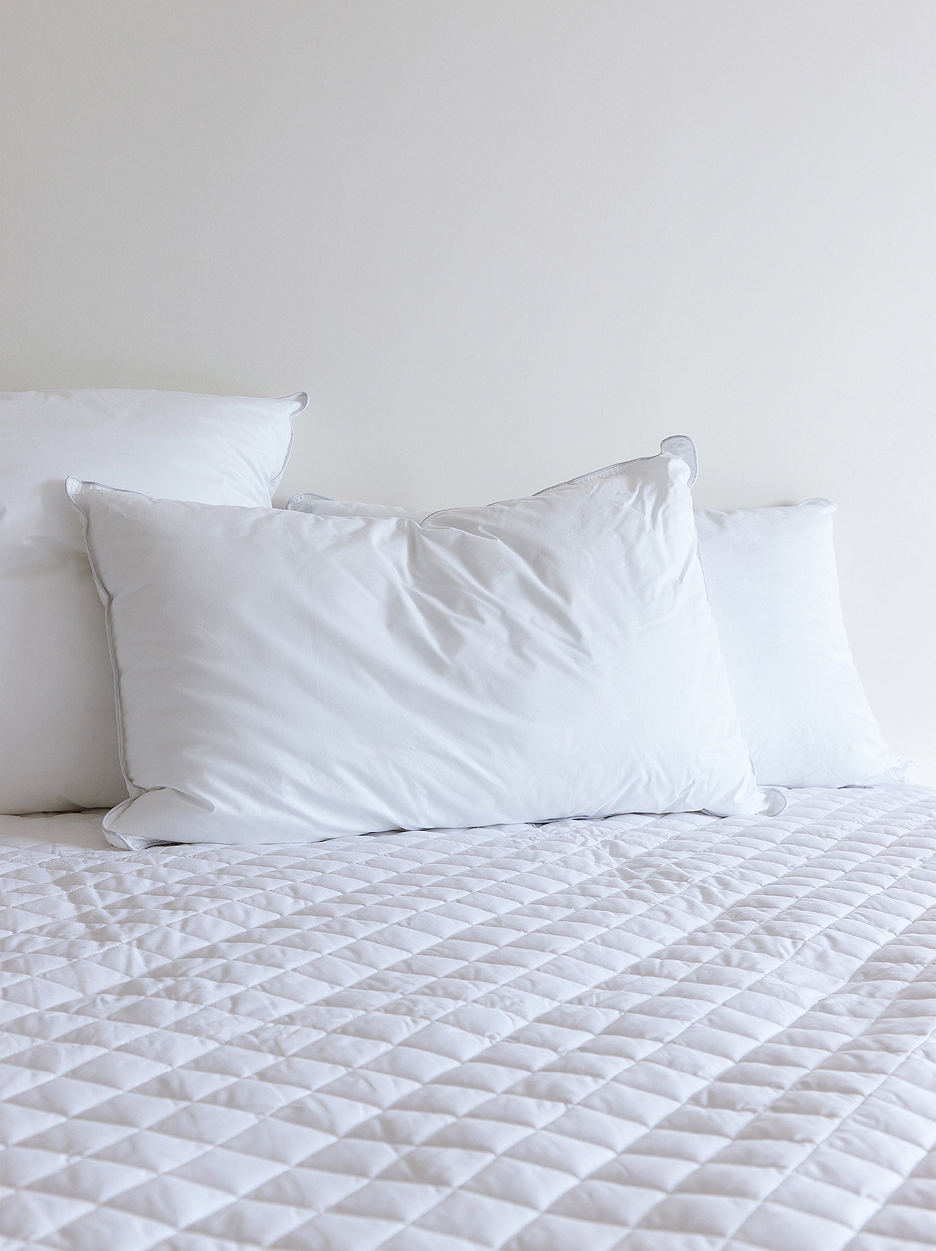 Organic Cotton Mattress Protector White / Long Single