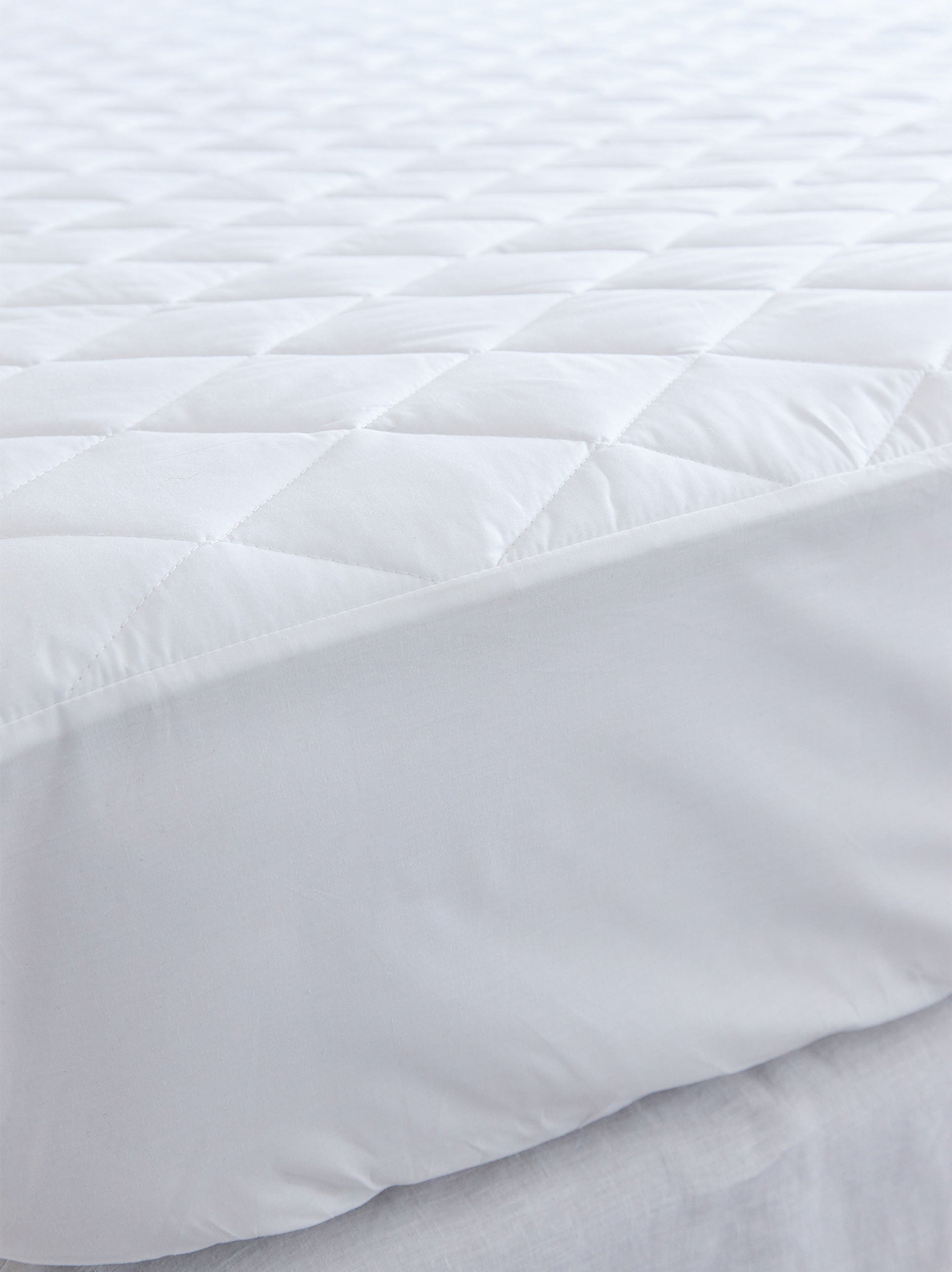 Organic Cotton Fitted Mattress Protector White / King