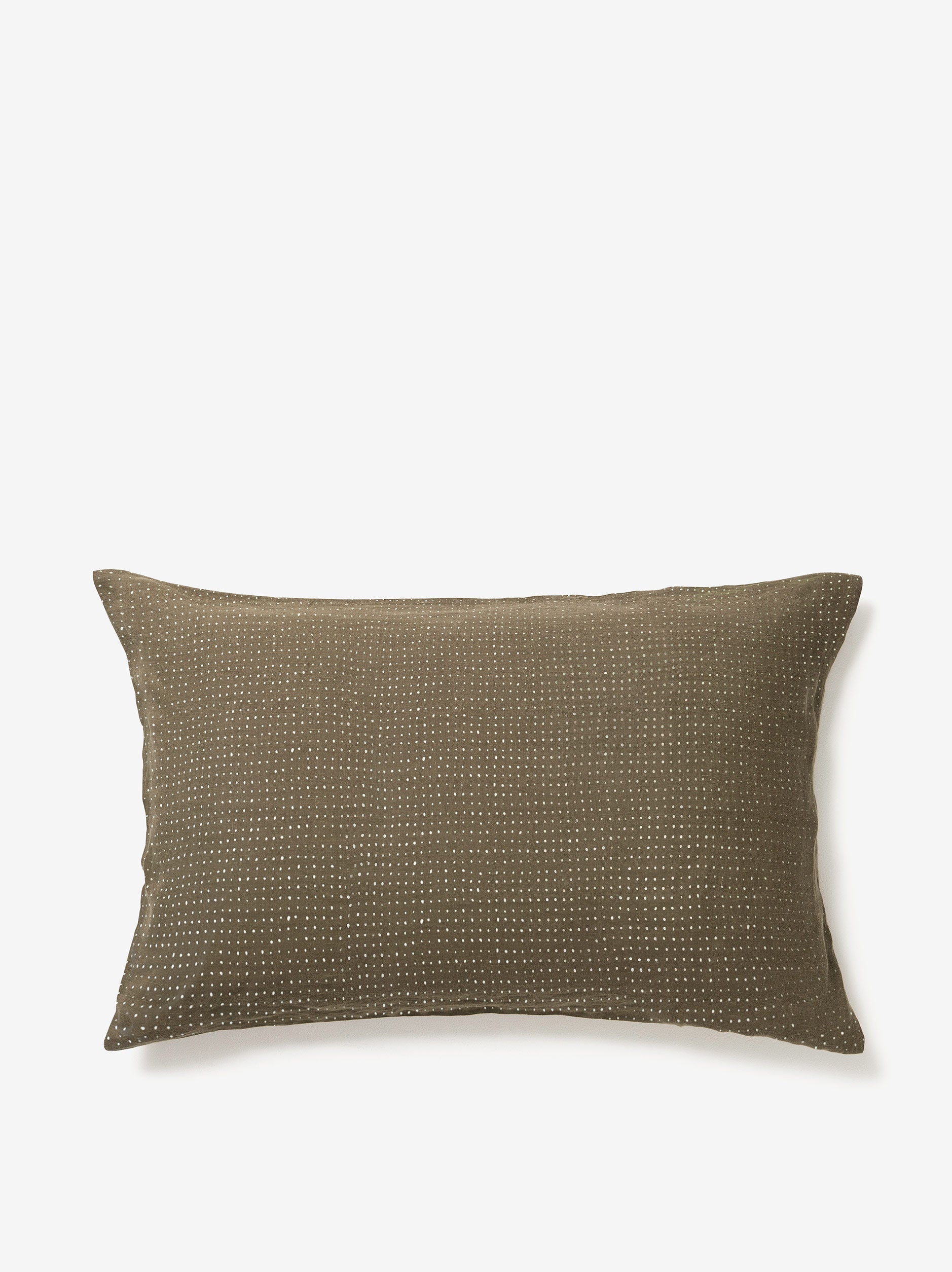 Inku Organic Cotton Linen Pillowcase PR Olive / Pillowcase Pair