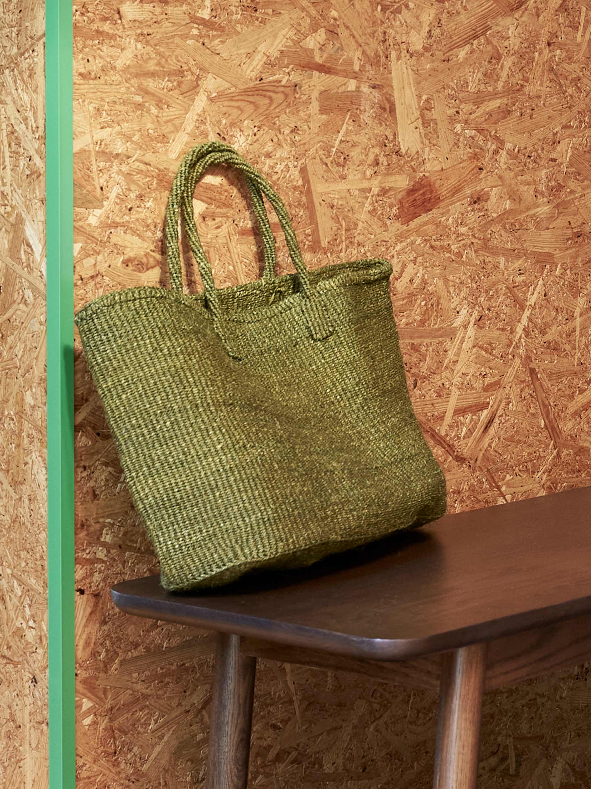 Sisal Oval Basket Olive / One Size