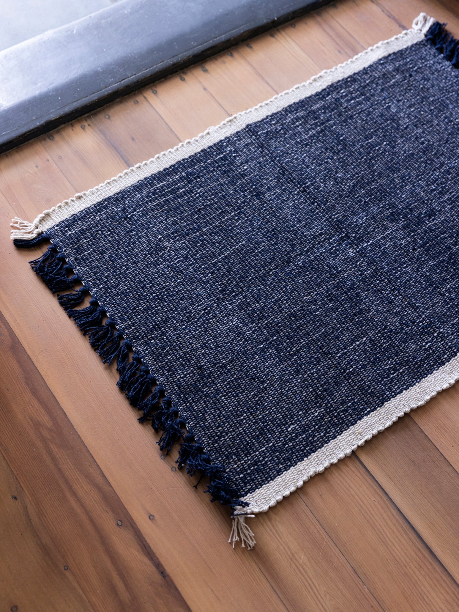 Cotton Mat Navy/Natural / Small