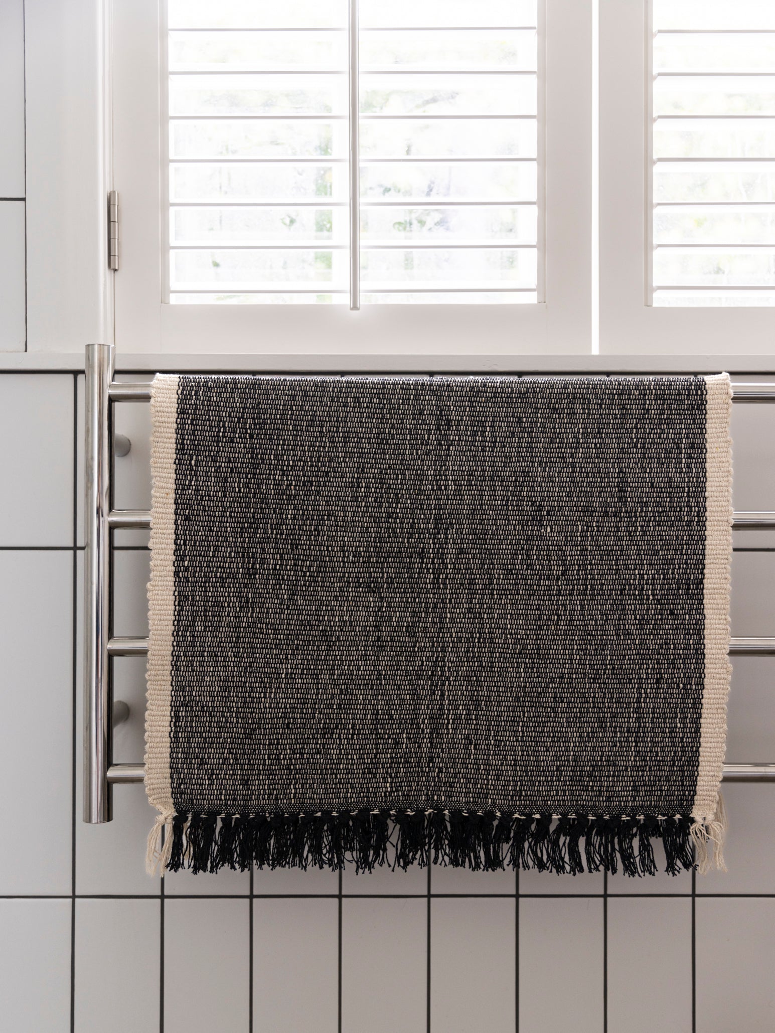 Cotton Mat Black/Natural / Small