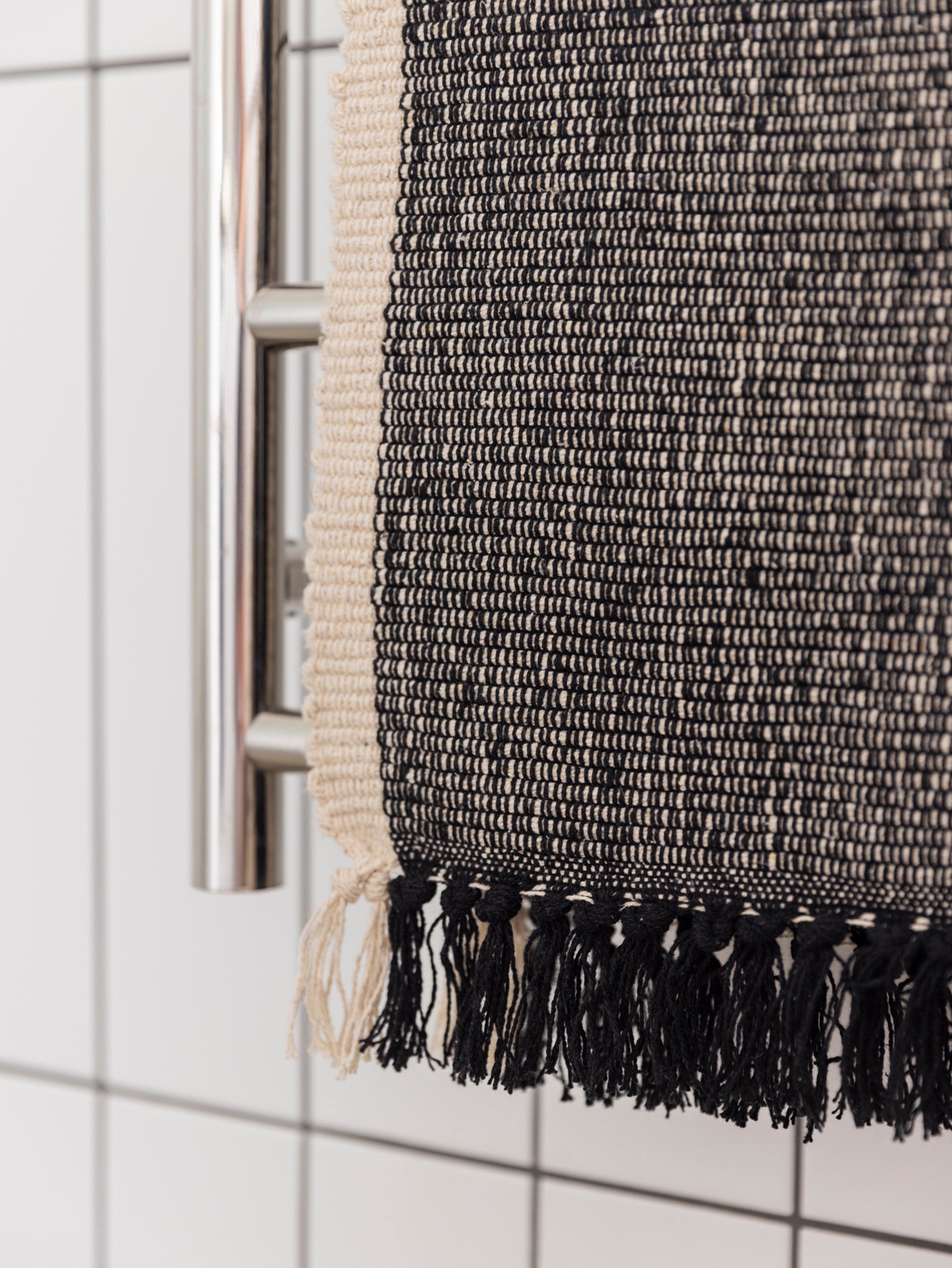 Cotton Mat Black/Natural / Small