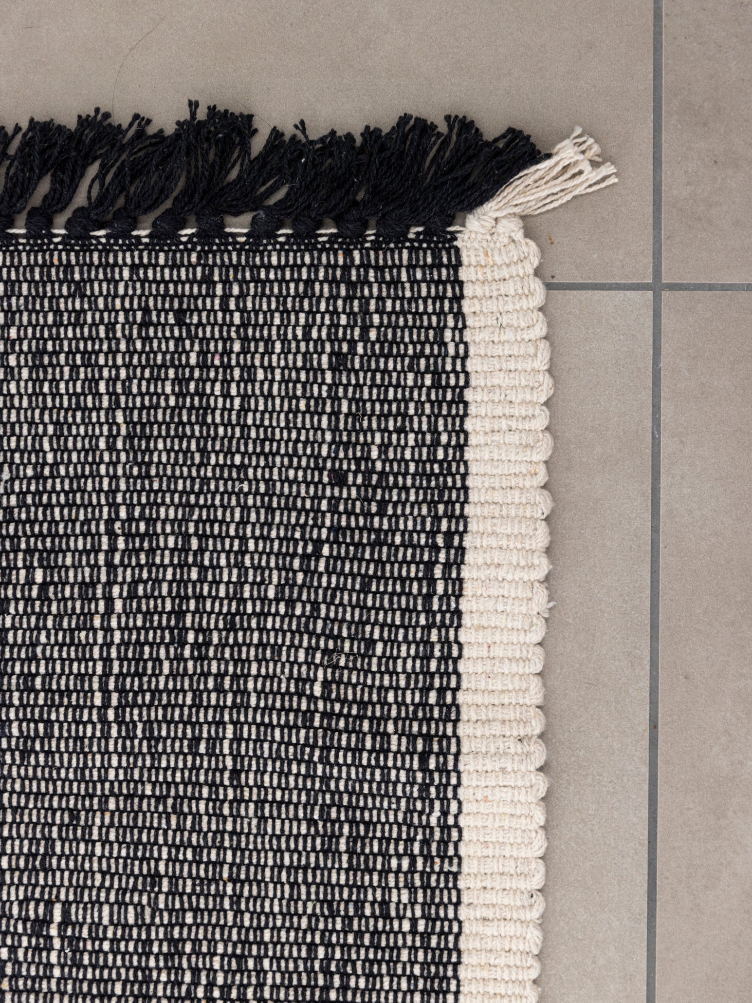 Cotton Mat Black/Natural / Small