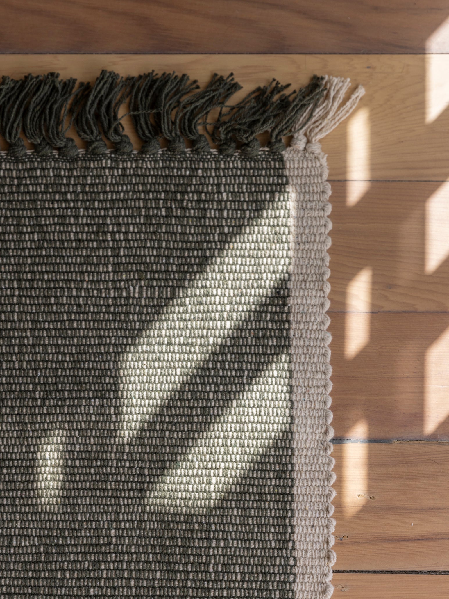 Cotton Mat Olive/Natural / Large