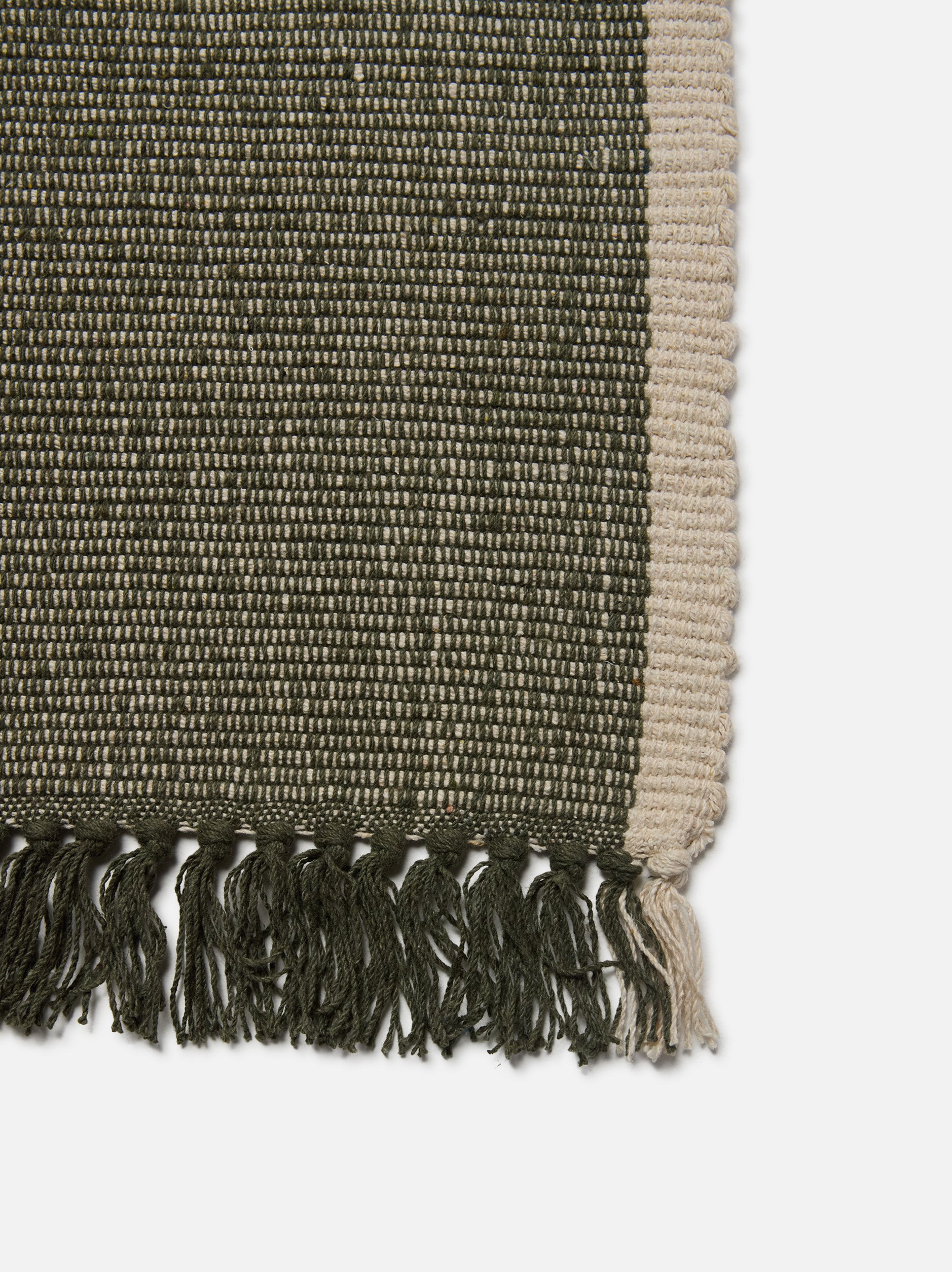 Cotton Mat Olive/Natural / Large