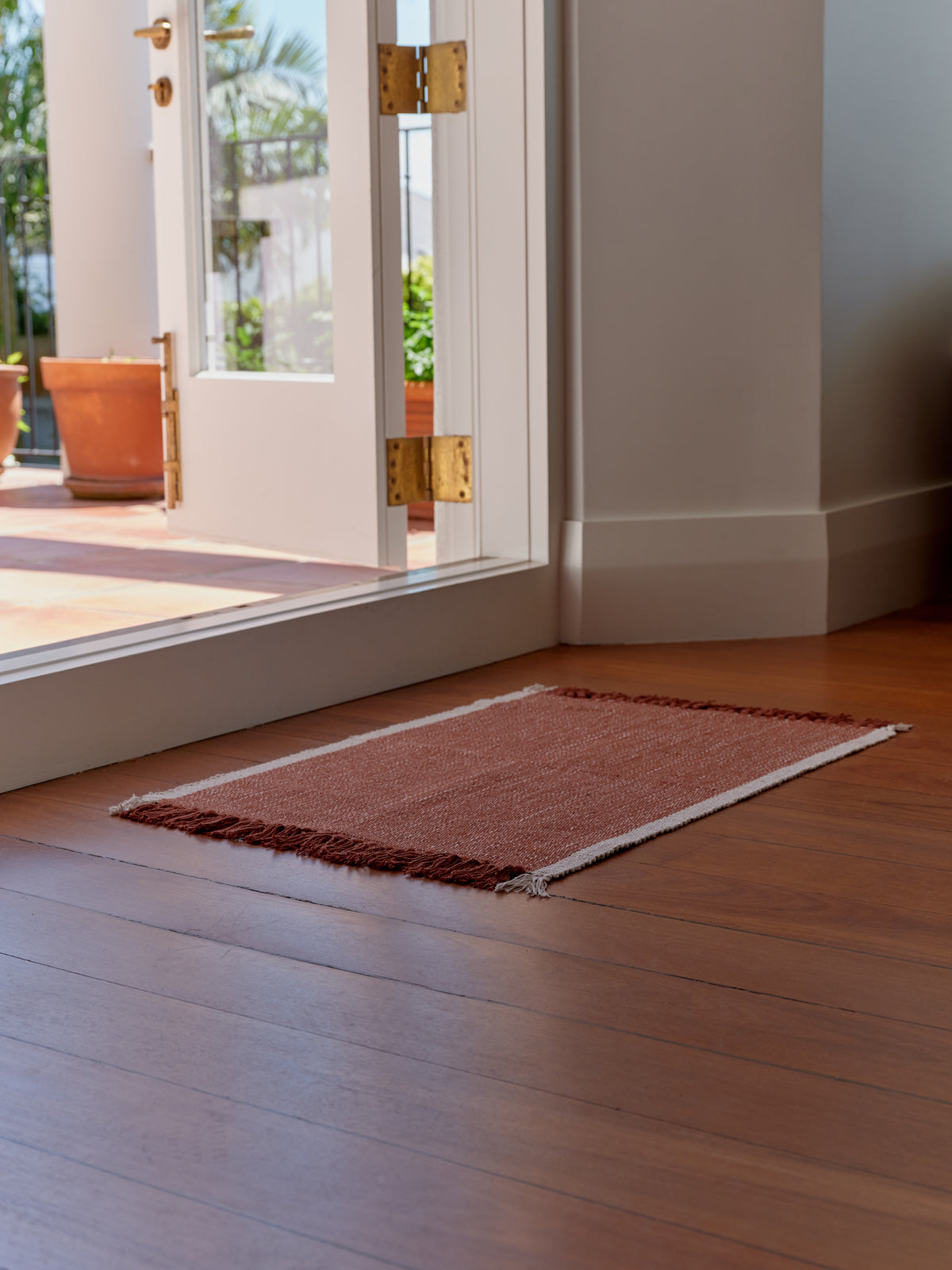 Cotton Mat Brick/Natural / Small