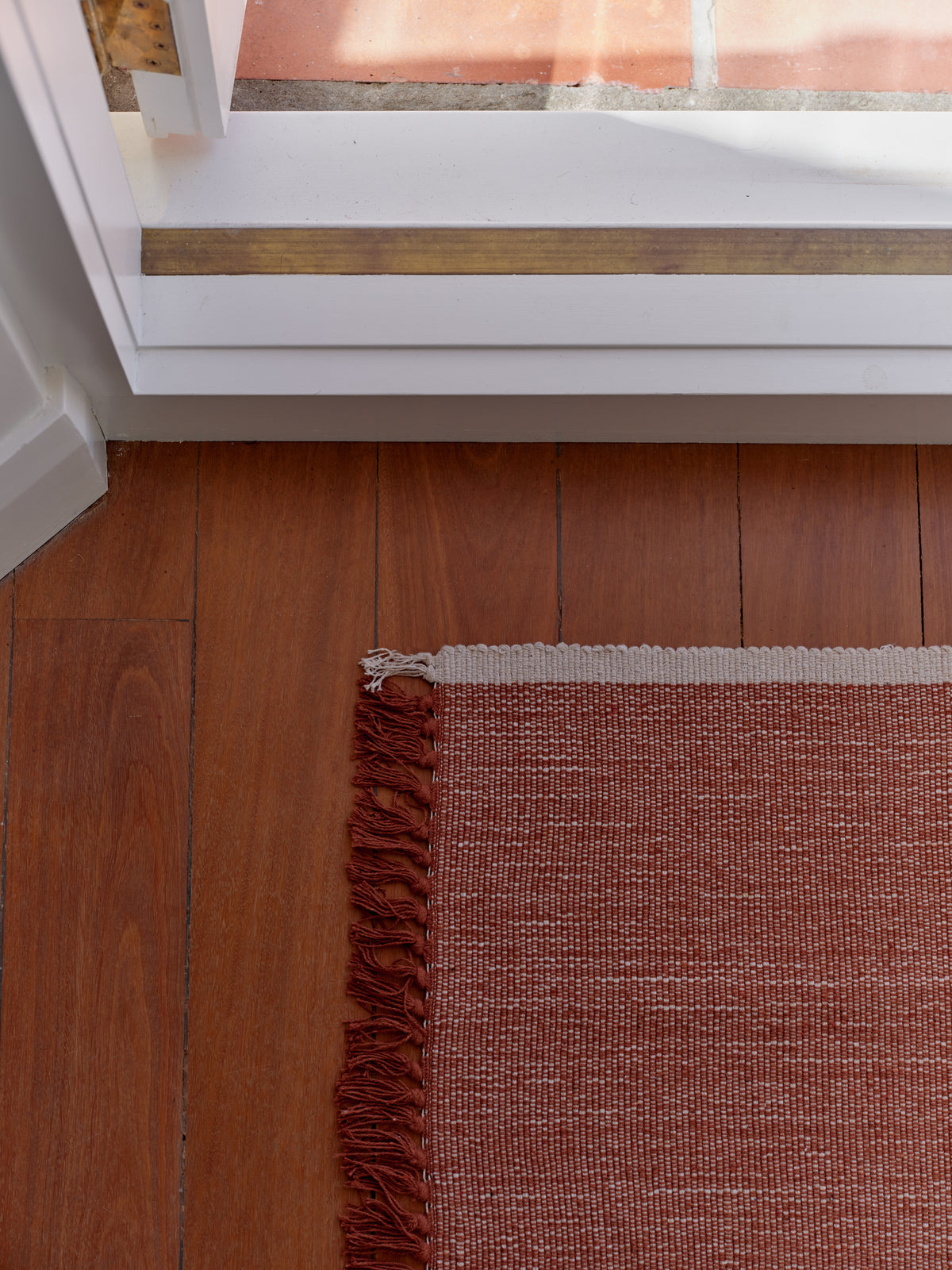 Cotton Mat Brick/Natural / Large