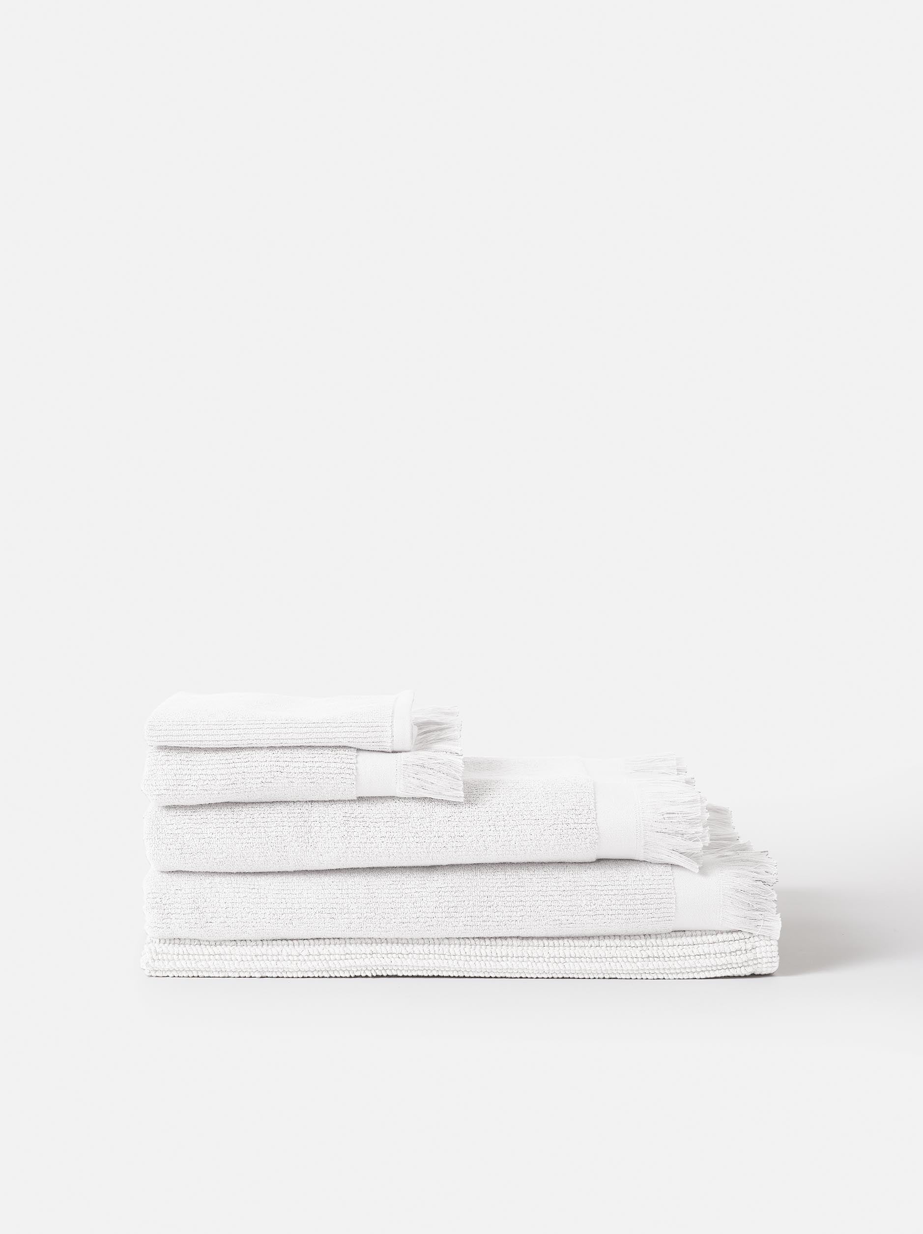 Ribbed Bath Sheet White / Bath Sheet