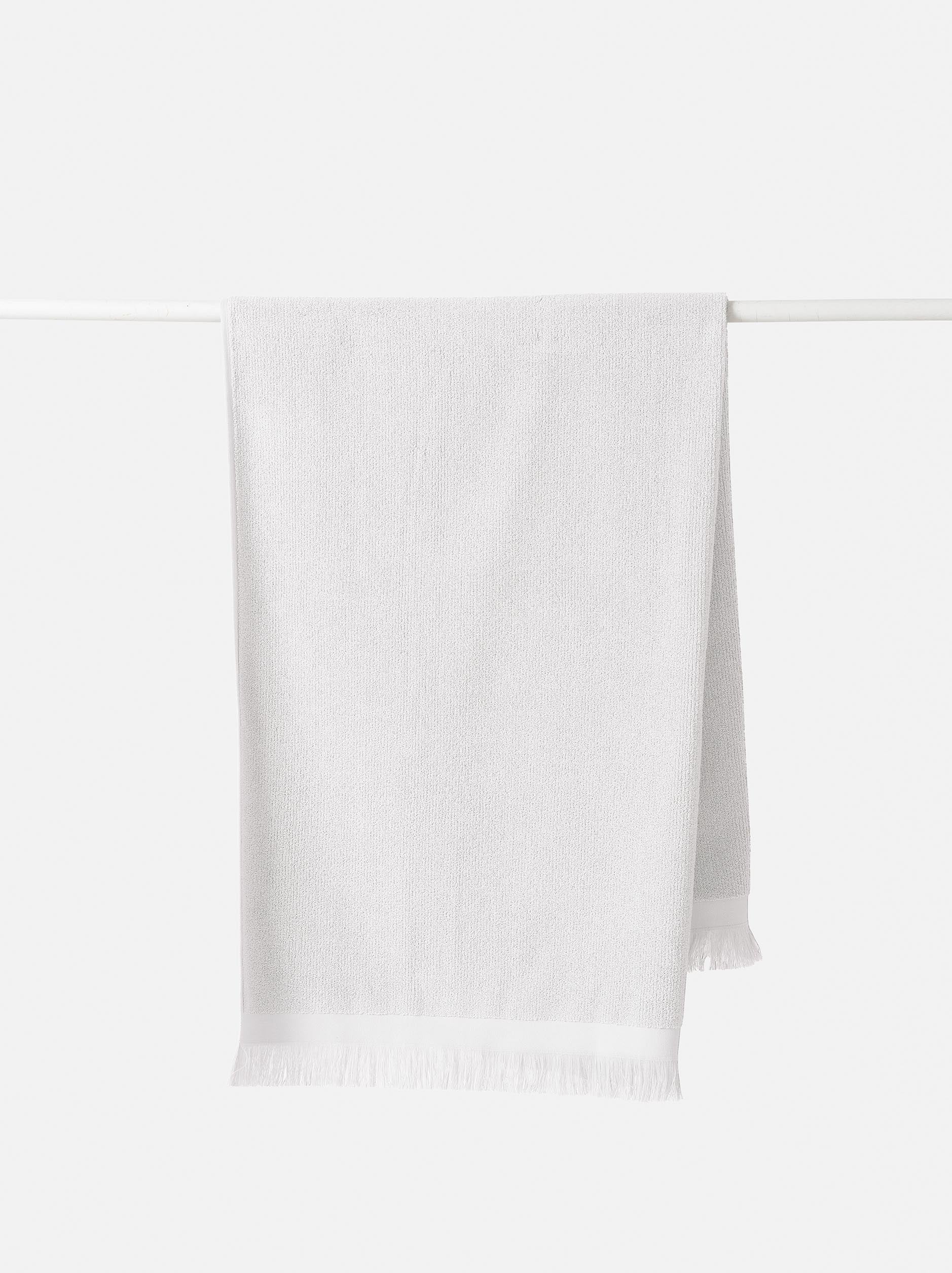Ribbed Bath Towel White / Bath Towel