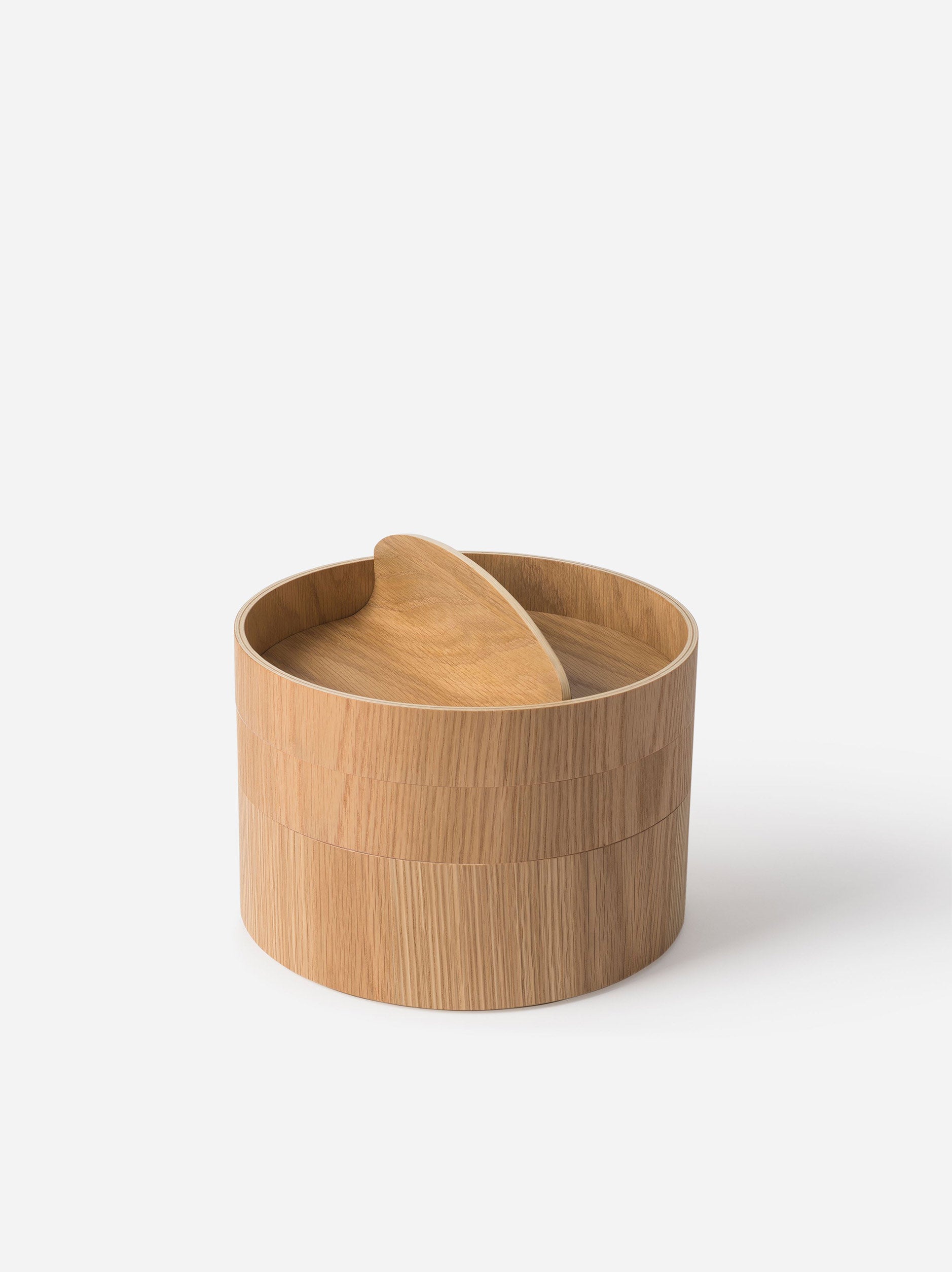 Gaussian 3 Tier Vessel Natural Oak / Large