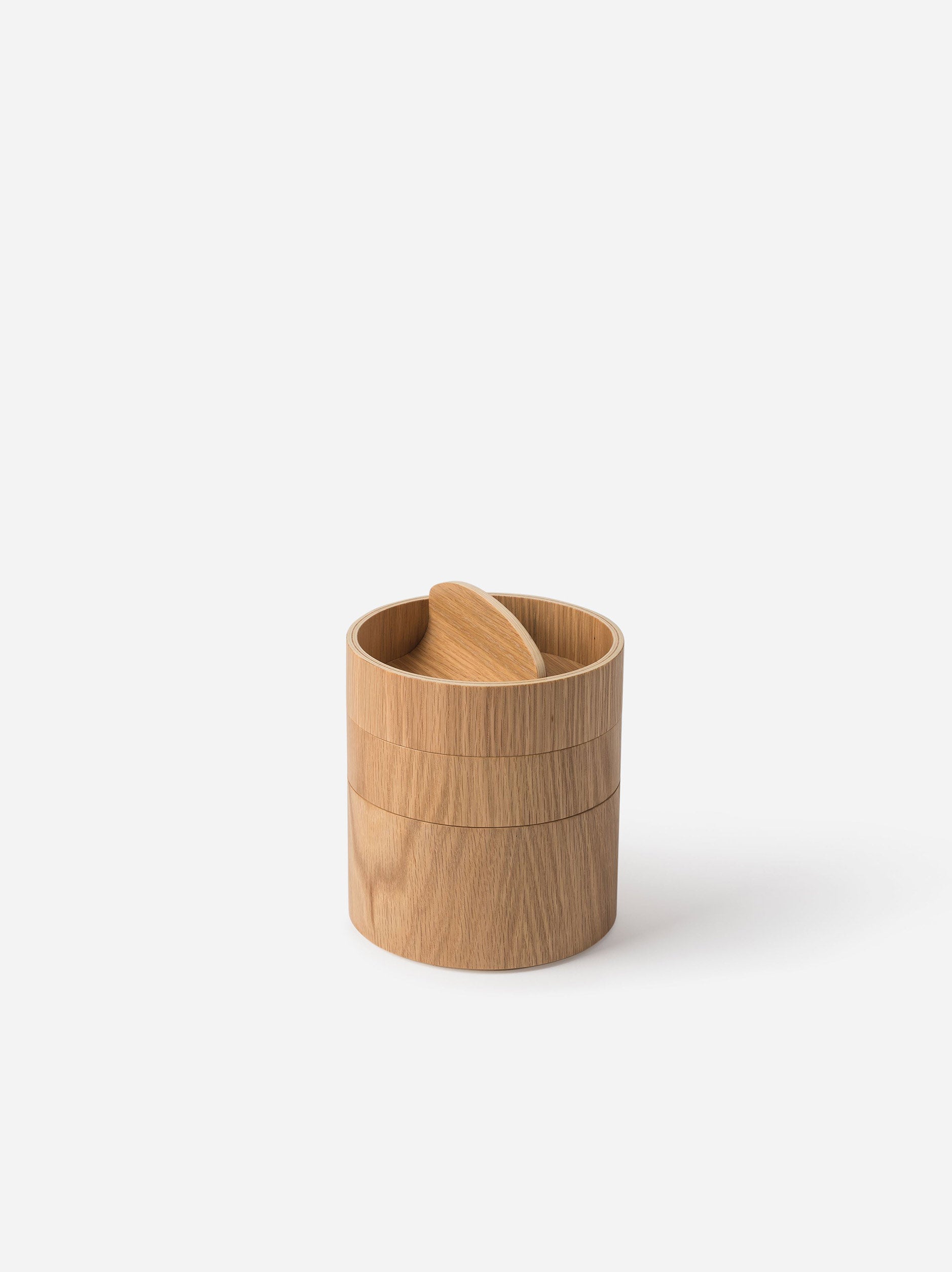 Gaussian 3 Tier Vessel Natural Oak / Small