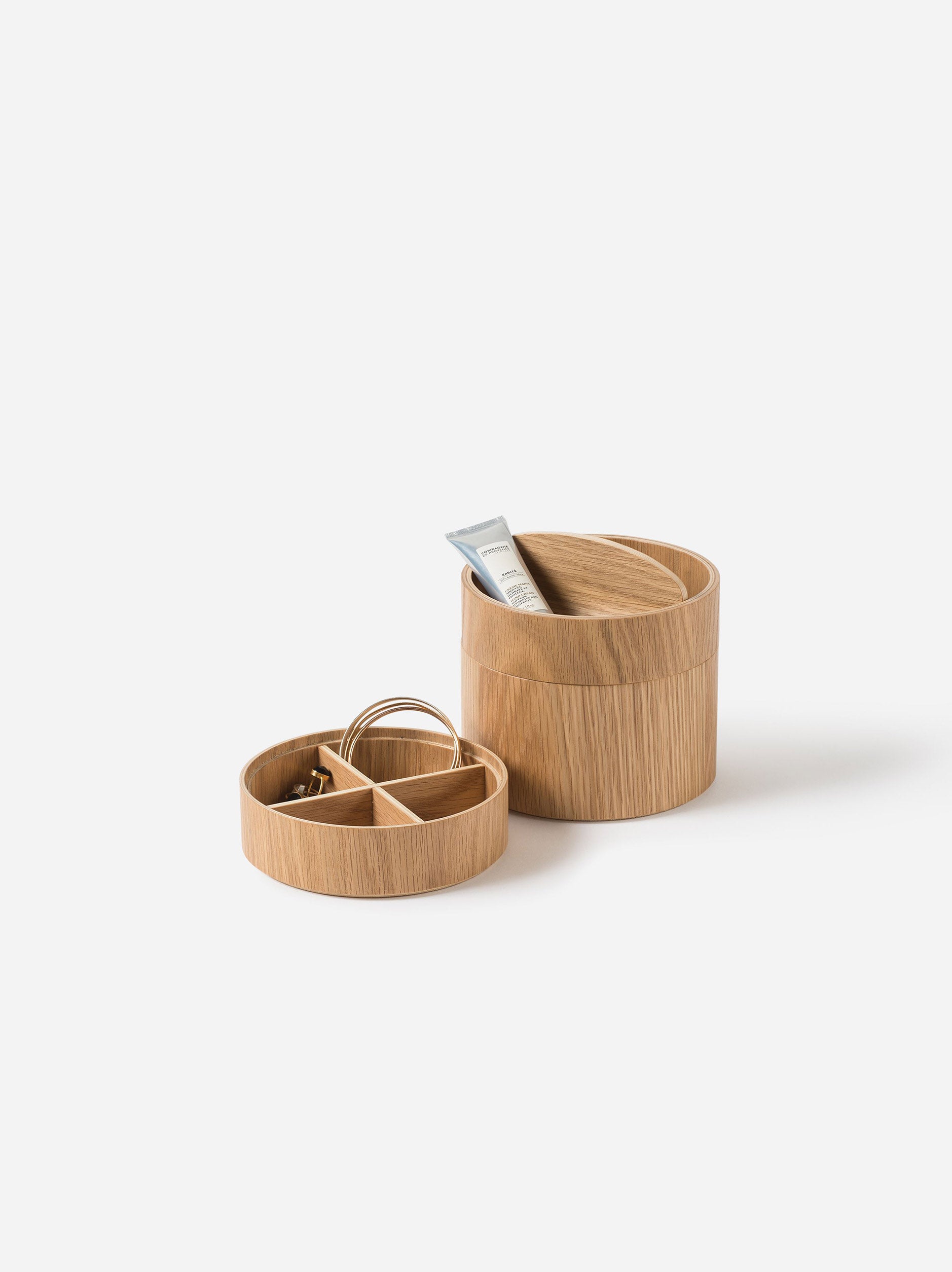 Gaussian 3 Tier Vessel Natural Oak / Small