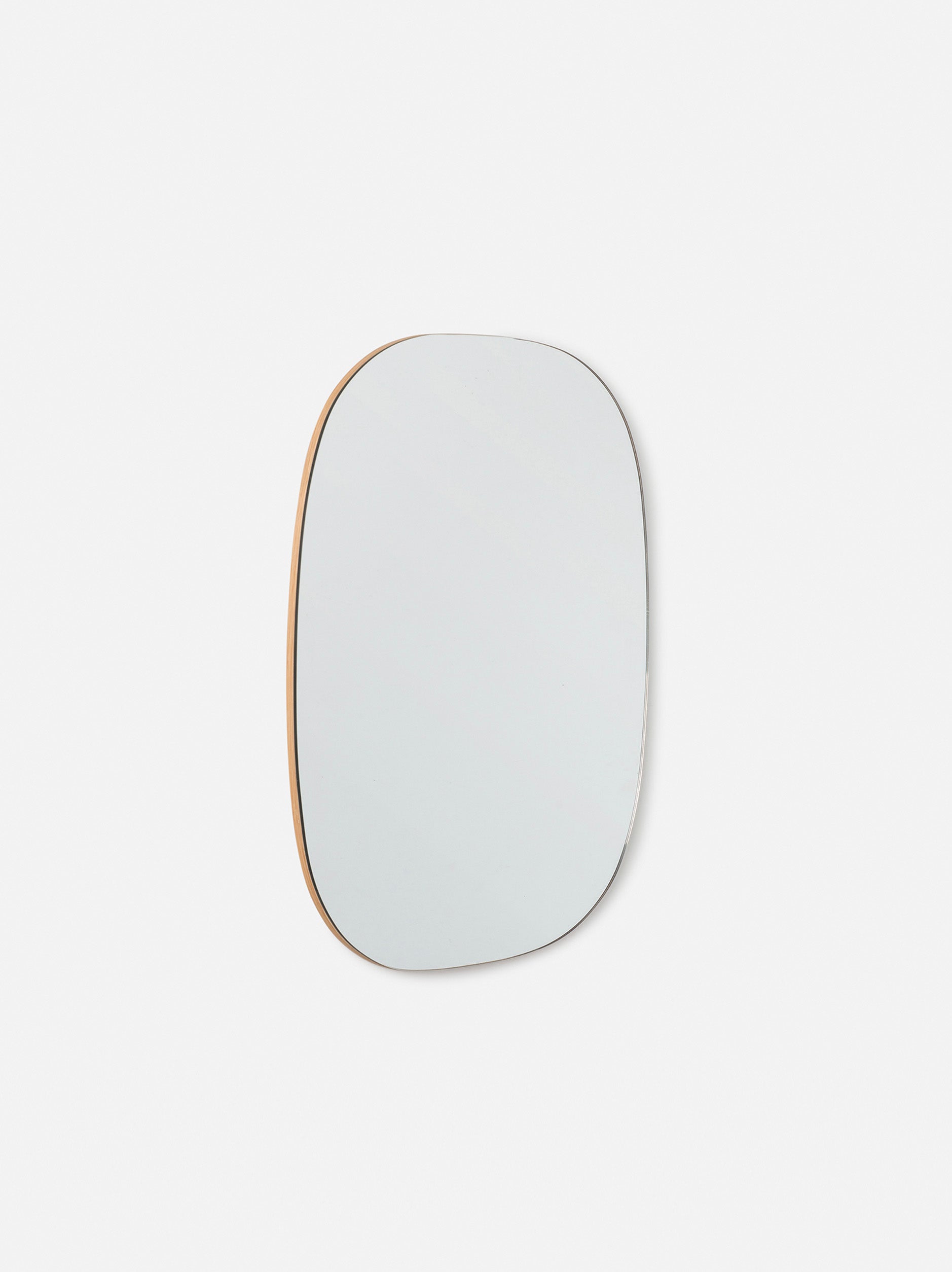 Oval Wall Mirror Natural Oak / Large