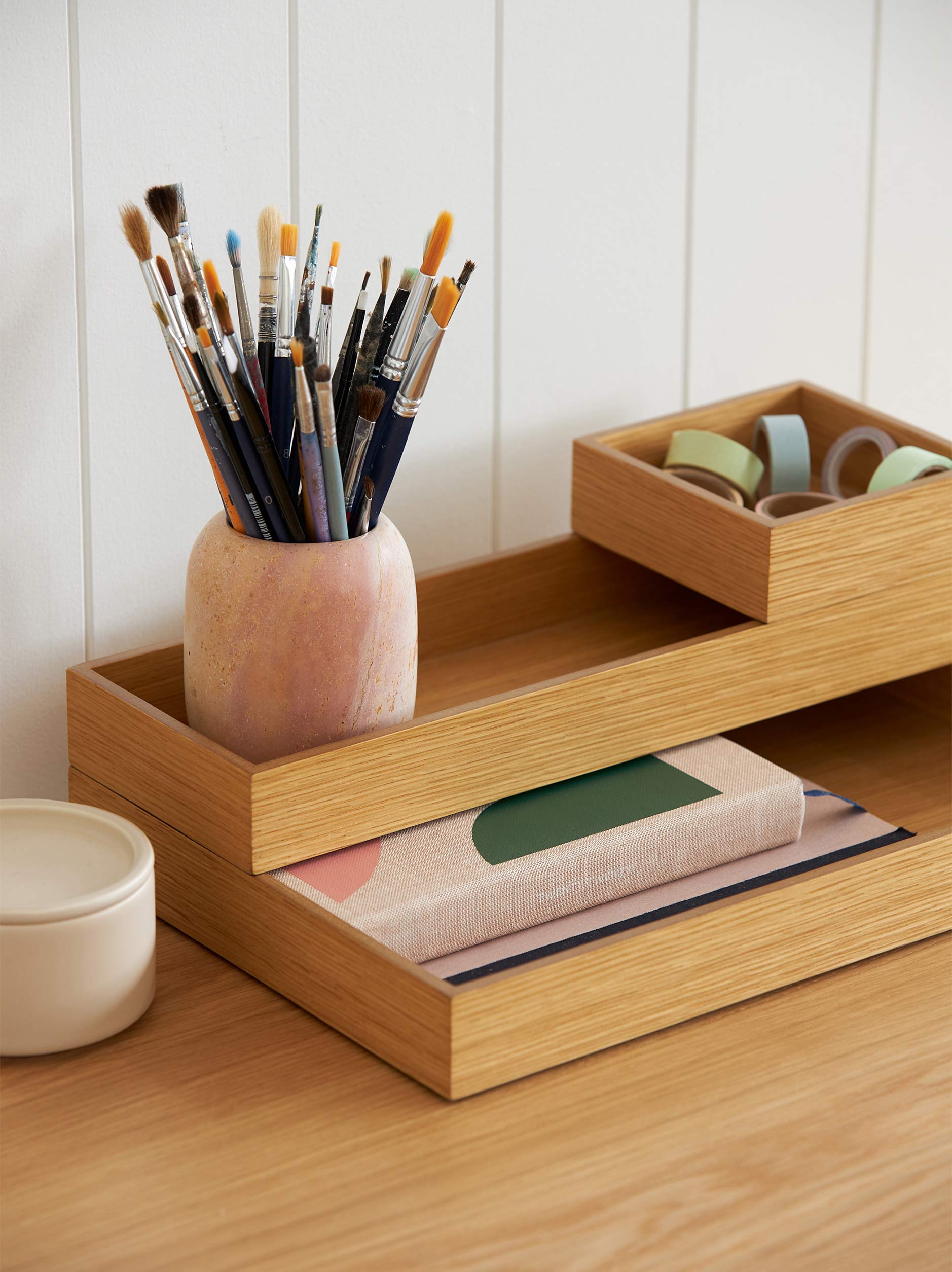Oku Office Lid/Tray Natural Oak / X-Large