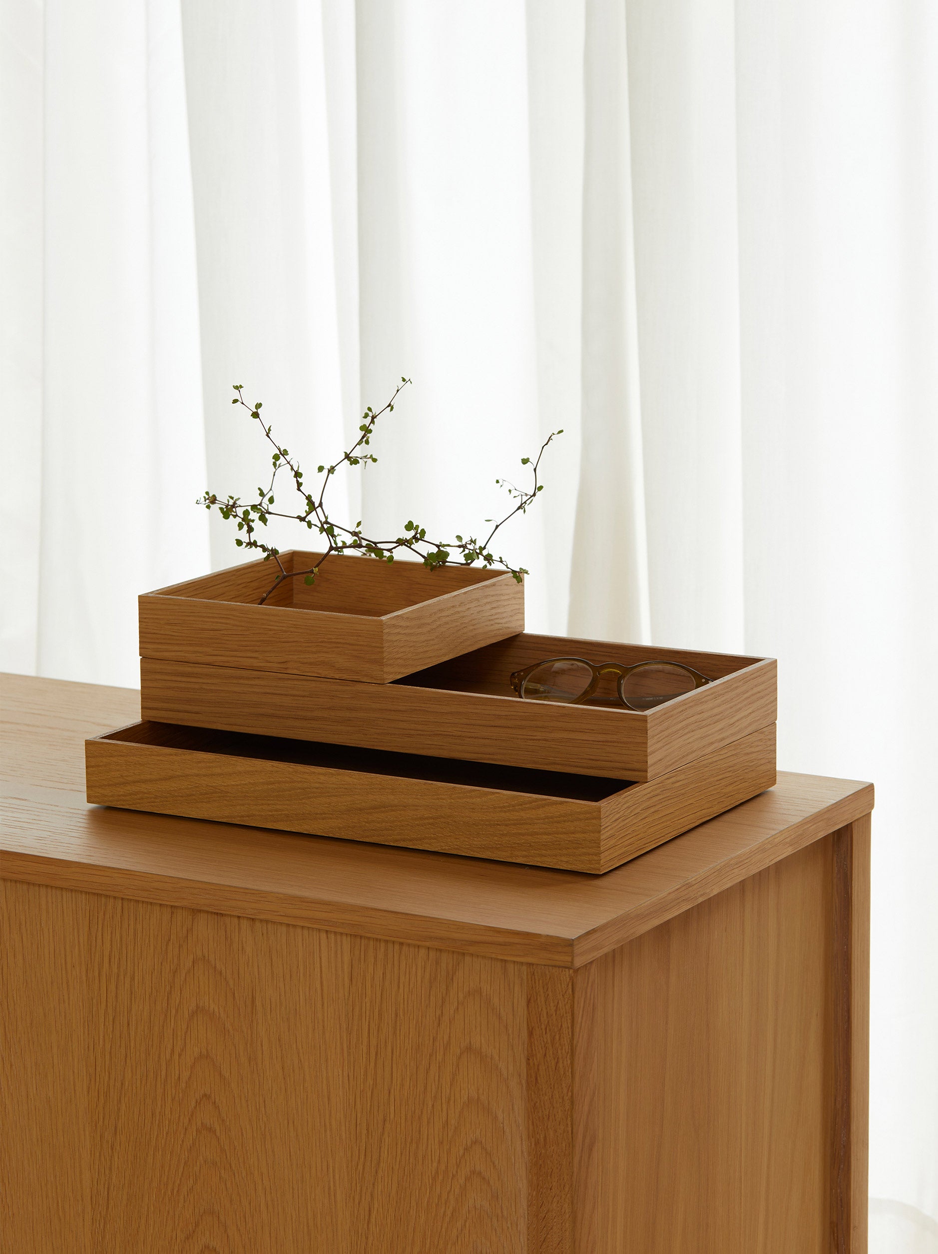 Oku Office Lid/Tray Natural Oak / X-Large