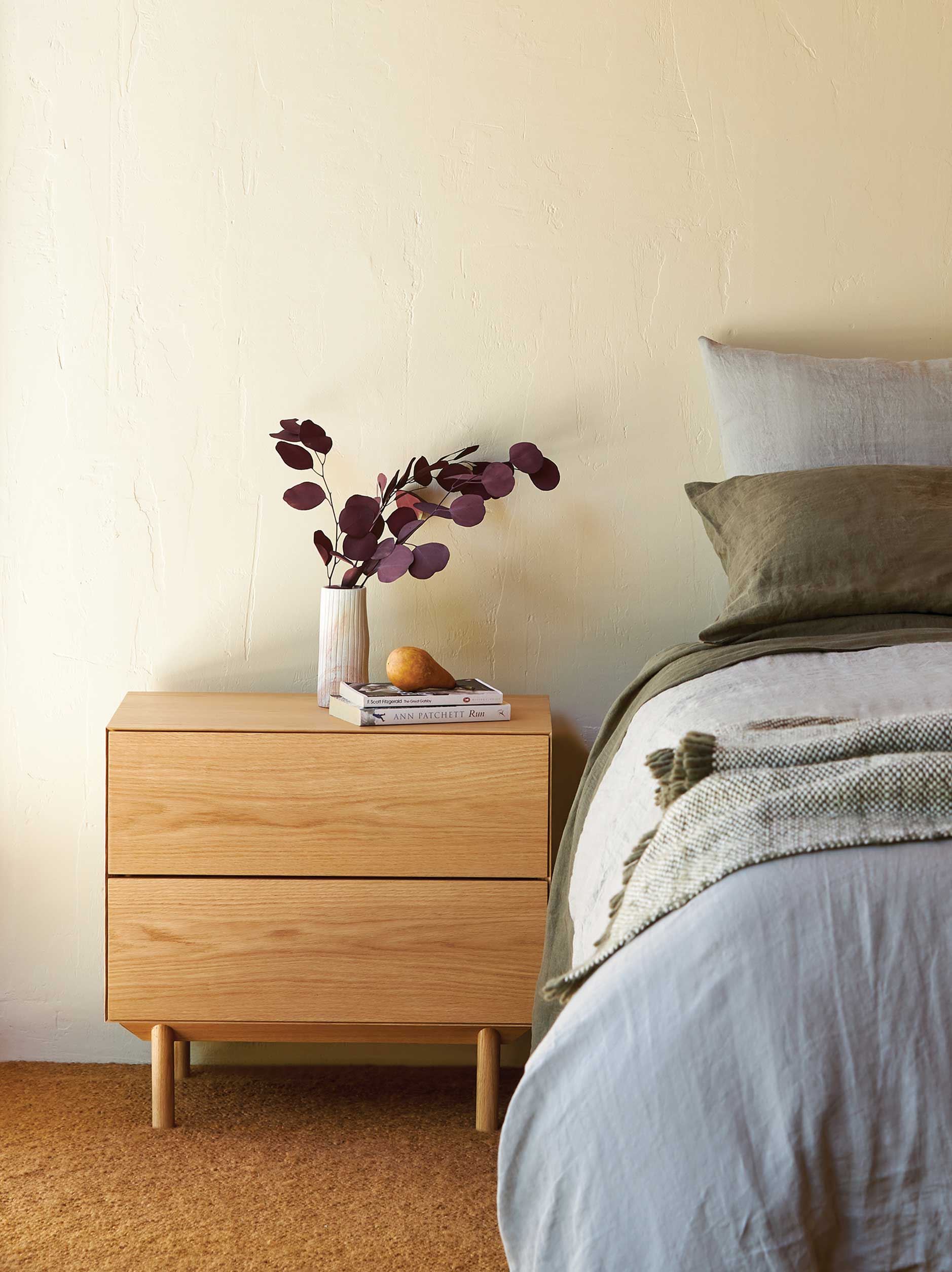 Compound Bedside Cabinet Oak / One Size