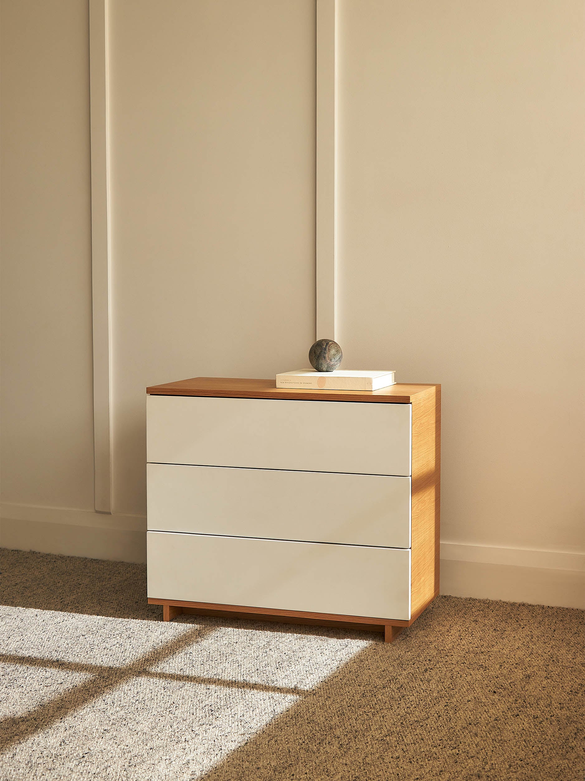 Yuki Single Lowboy Oak/White / One Size