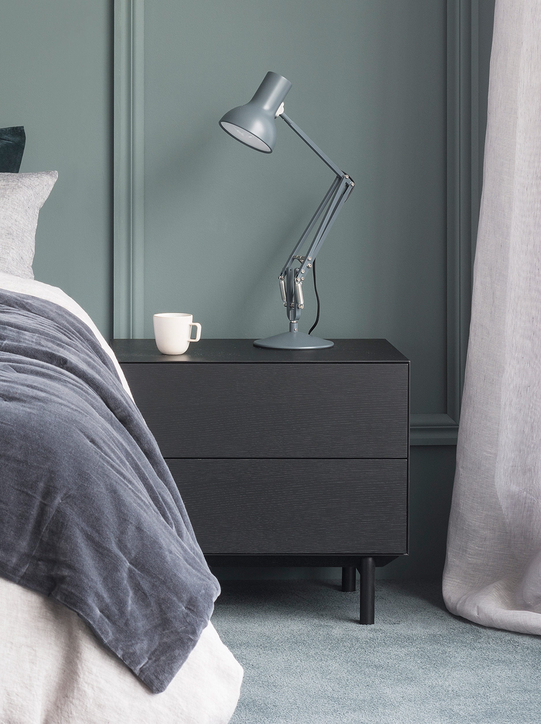 Compound Bedside Cabinet Black / One Size