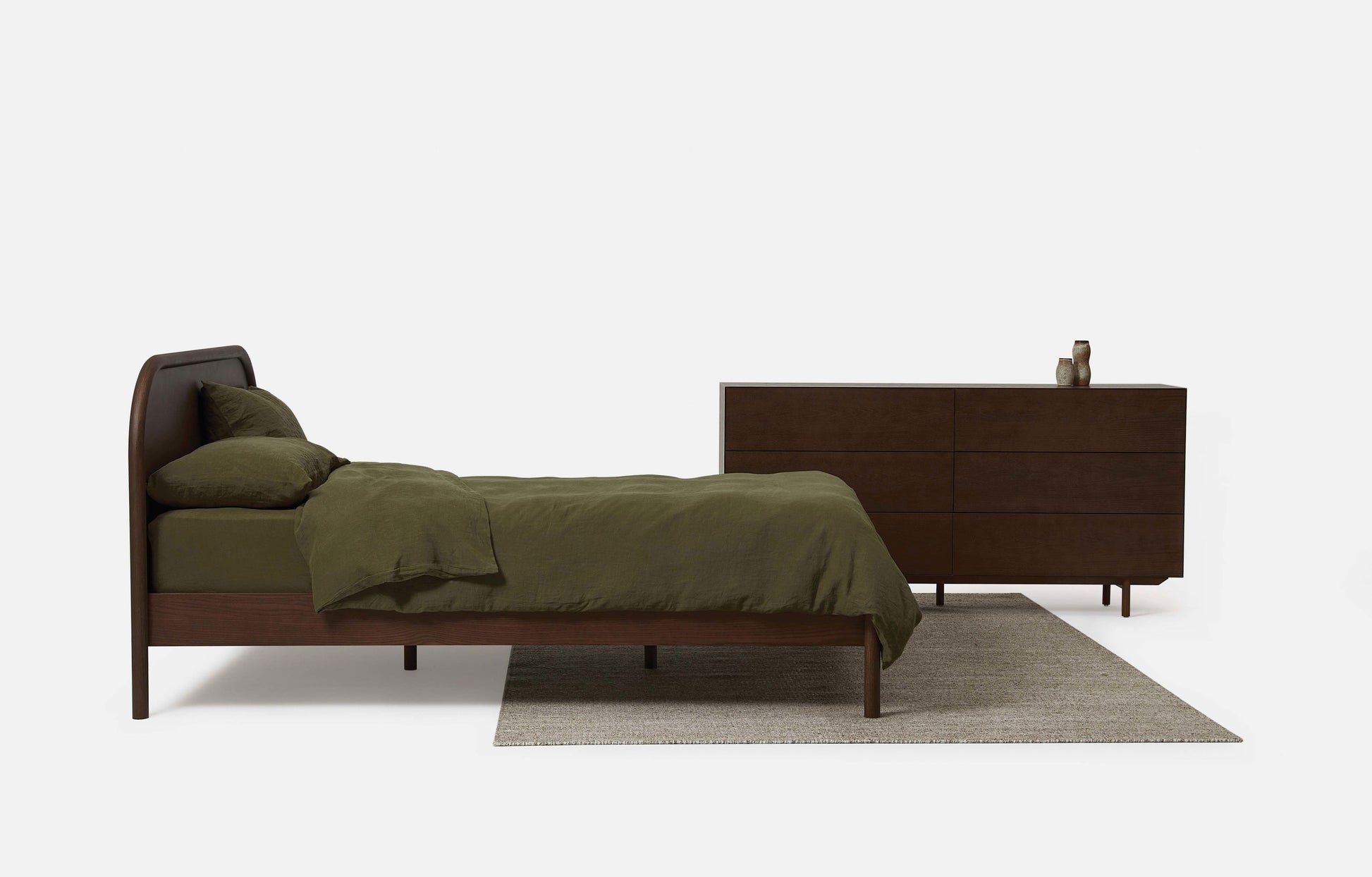 Arc Bed Dark Oak / Super King