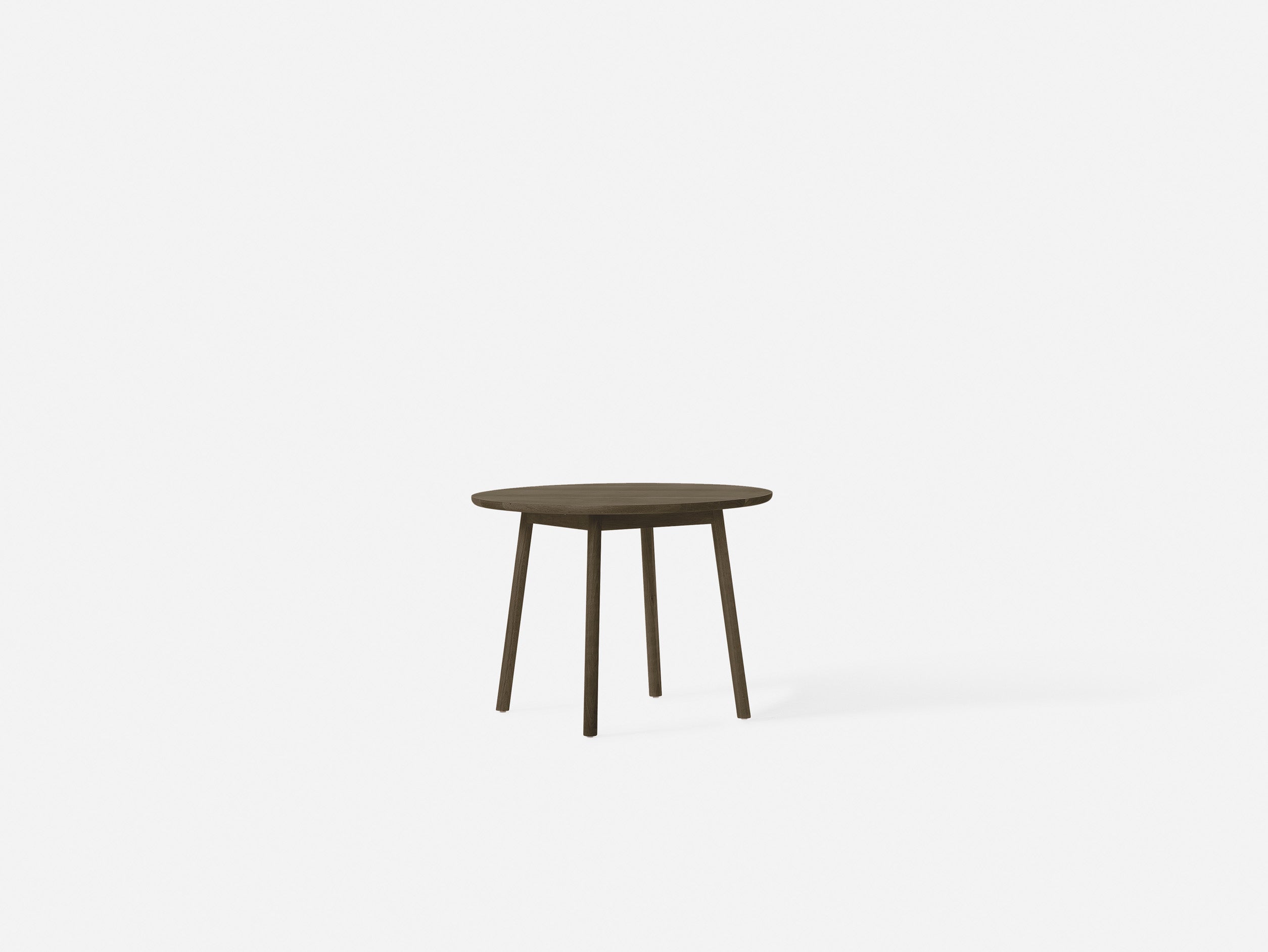 Radial Round Dining Table Smoked Oak / 100cmdiax73cmh