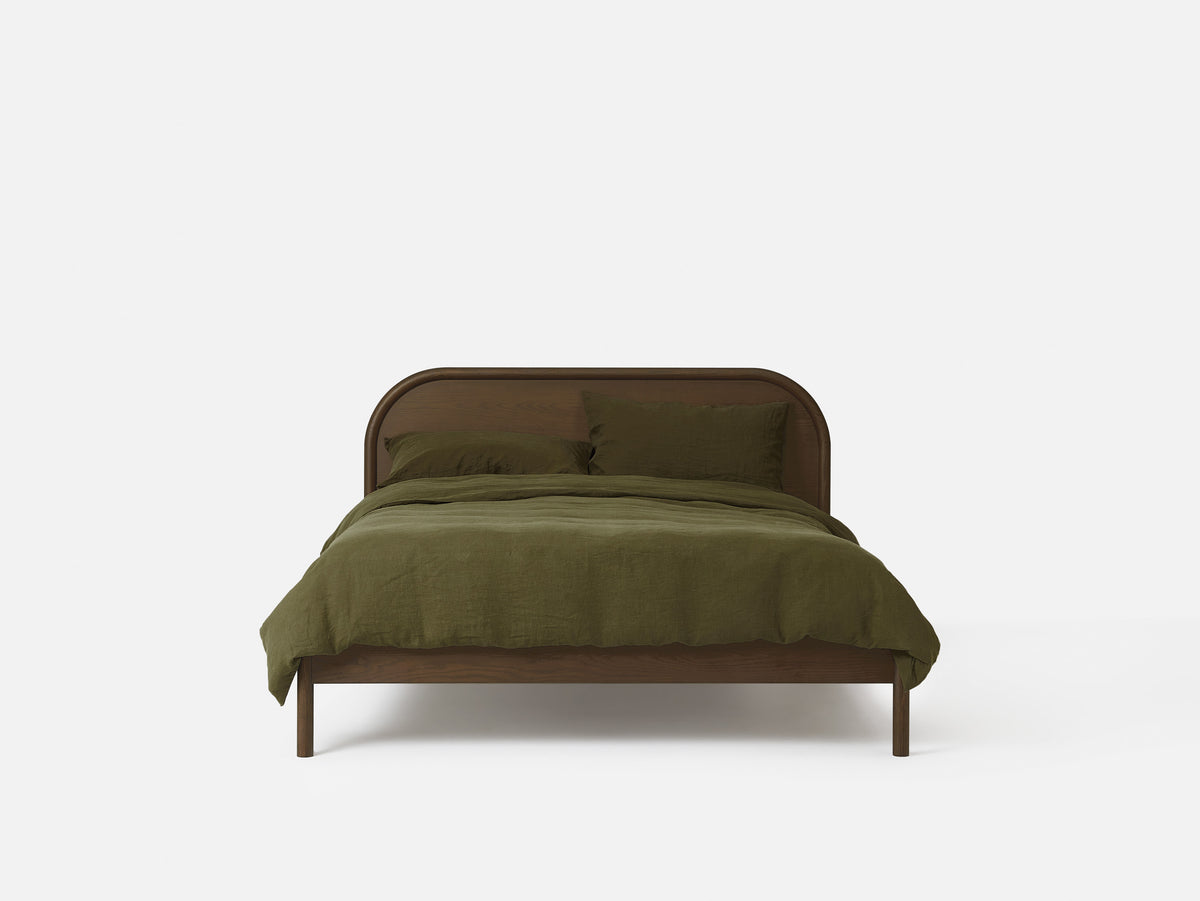 Arc Bed Smoked Oak / King