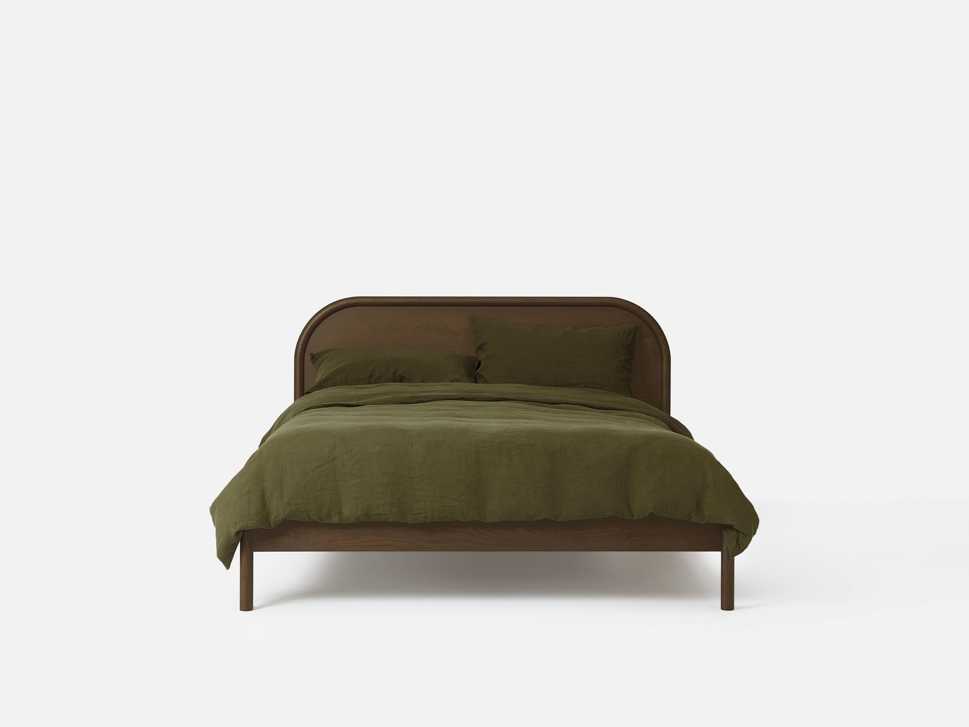 Arc Bed Smoked Oak / Queen