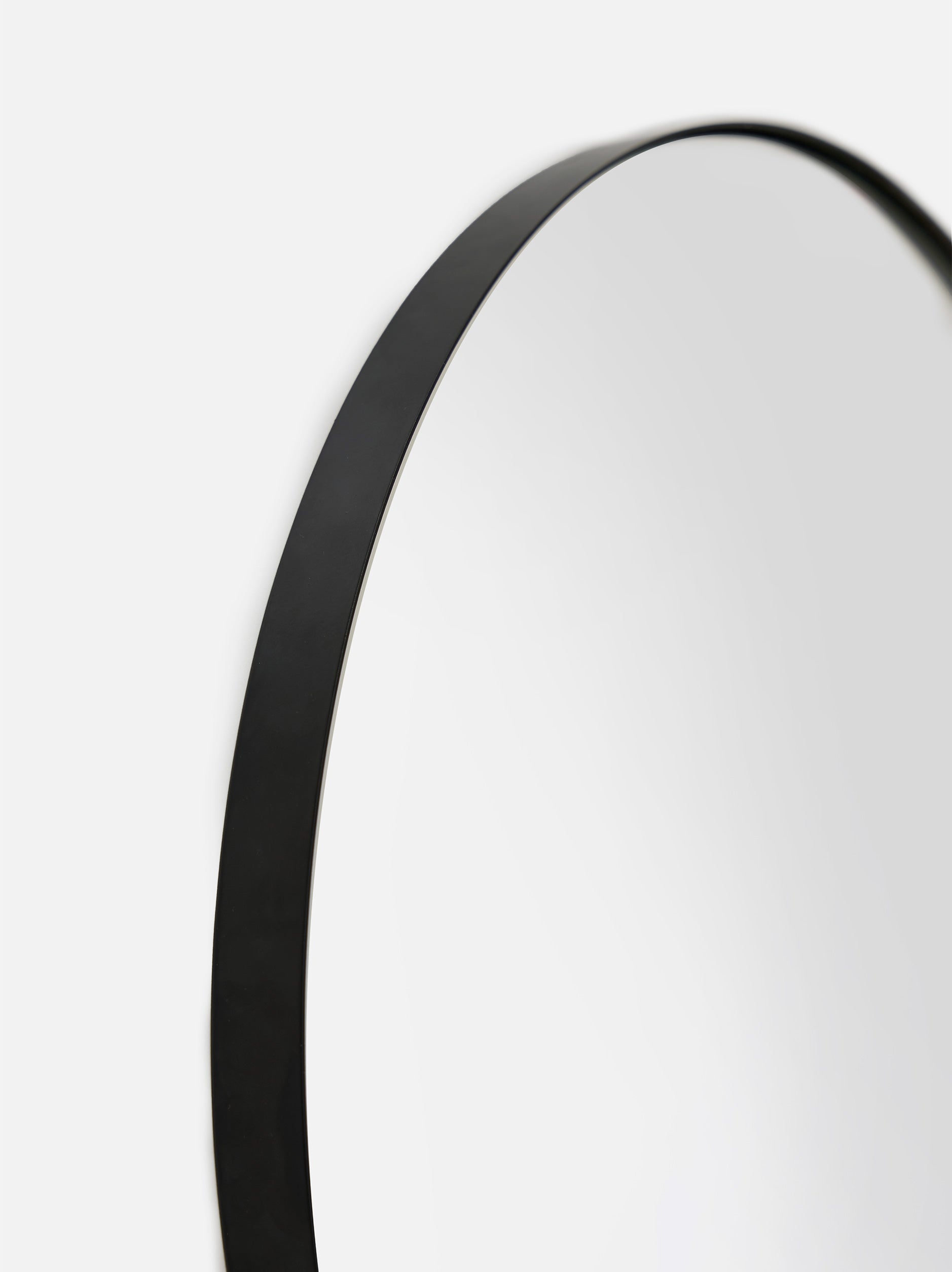 Round Wall Mirror Black / 60diax3cm