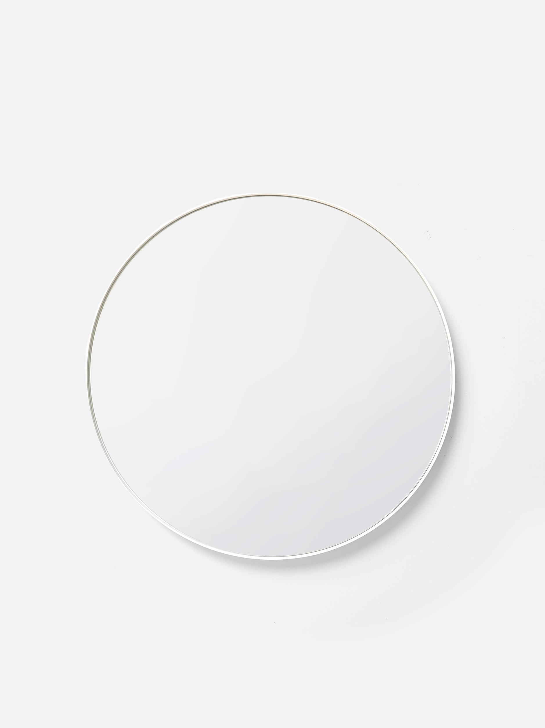 Round Wall Mirror White / 60diax3cm