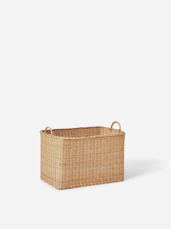 Rectangle Rattan Basket Natural / Large