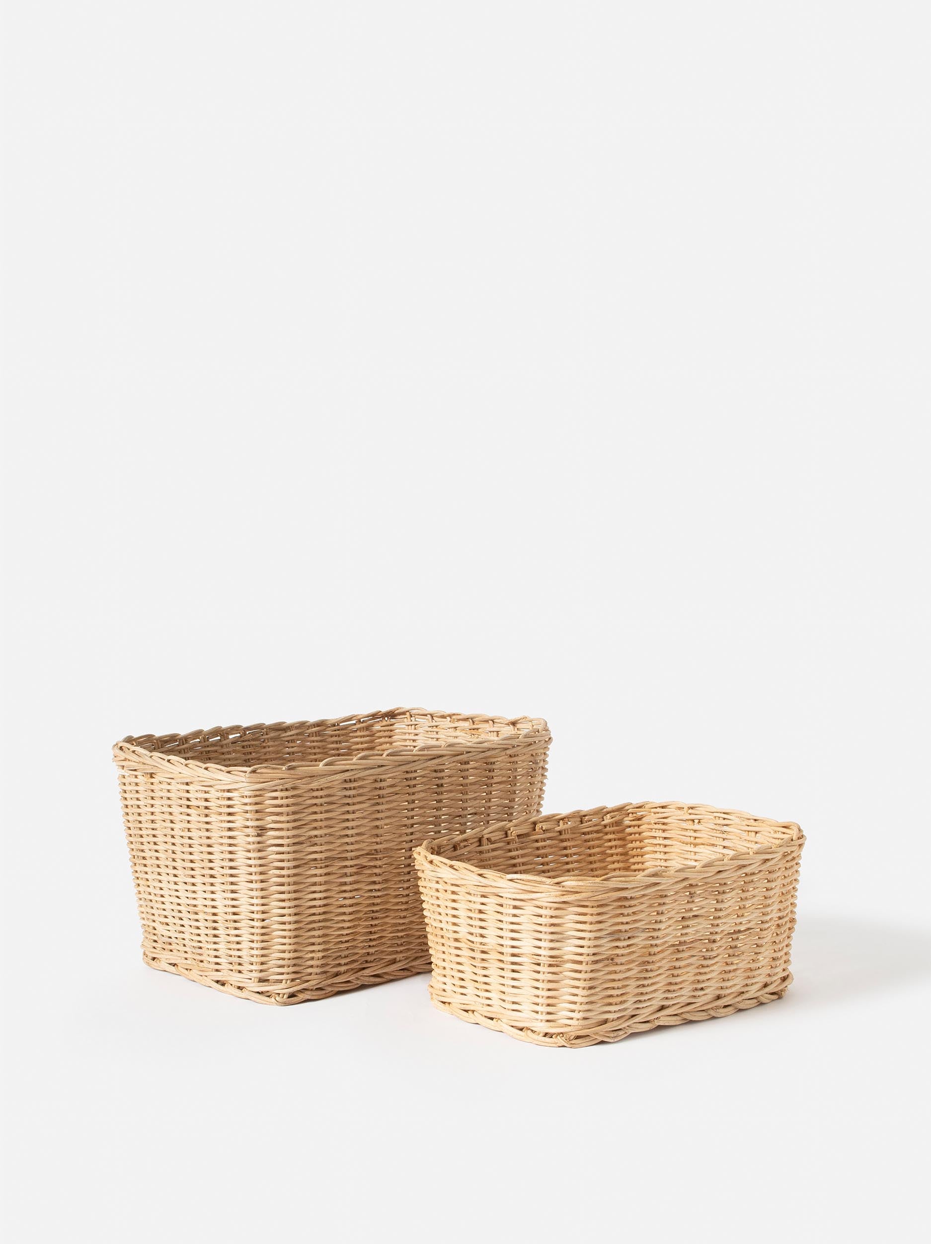 Rectangle Rattan Basket Natural / Small